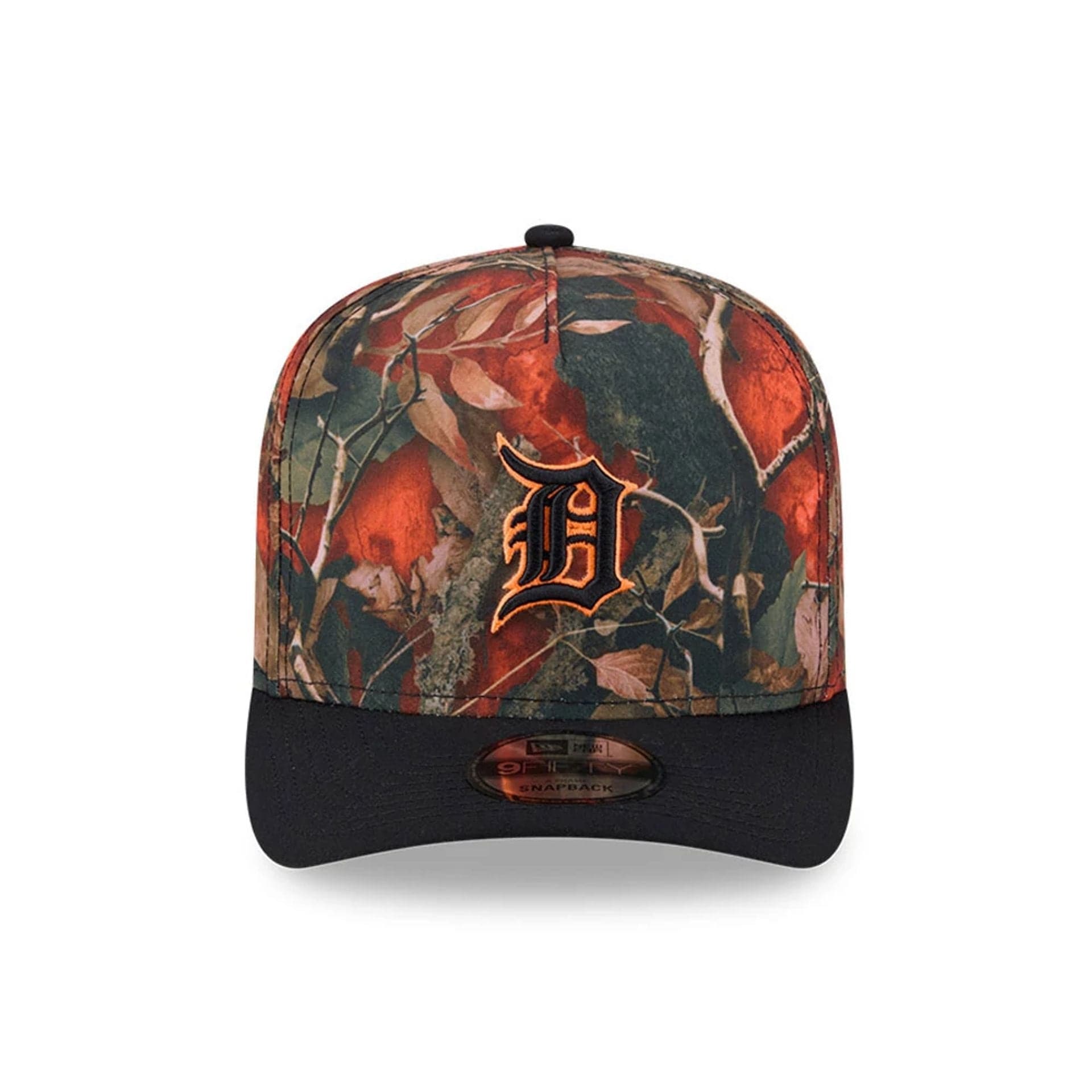 Detroit Tigers MLB Leaves Bright Orange 9FIFTY A-Frame Snapback Cap