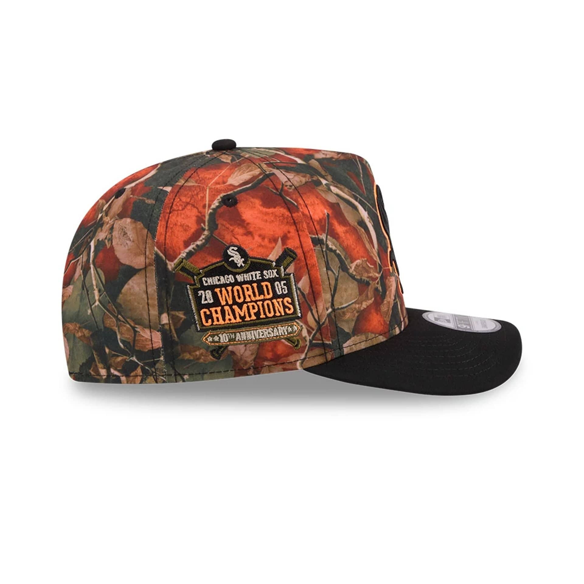 Chicago White Sox MLB Leaves Bright Orange 9FIFTY A-Frame Snapback Cap