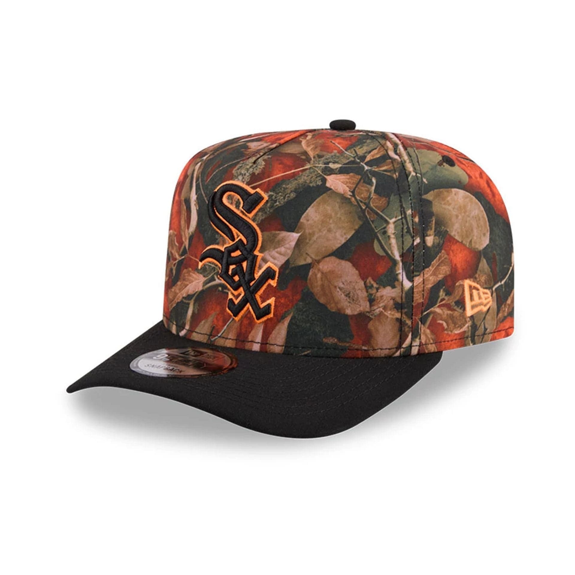 Chicago White Sox MLB Leaves Bright Orange 9FIFTY A-Frame Snapback Cap