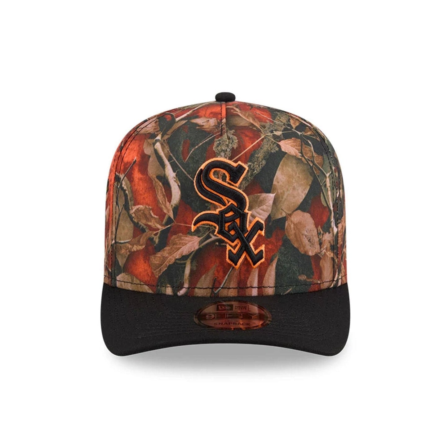 Chicago White Sox MLB Leaves Bright Orange 9FIFTY A-Frame Snapback Cap