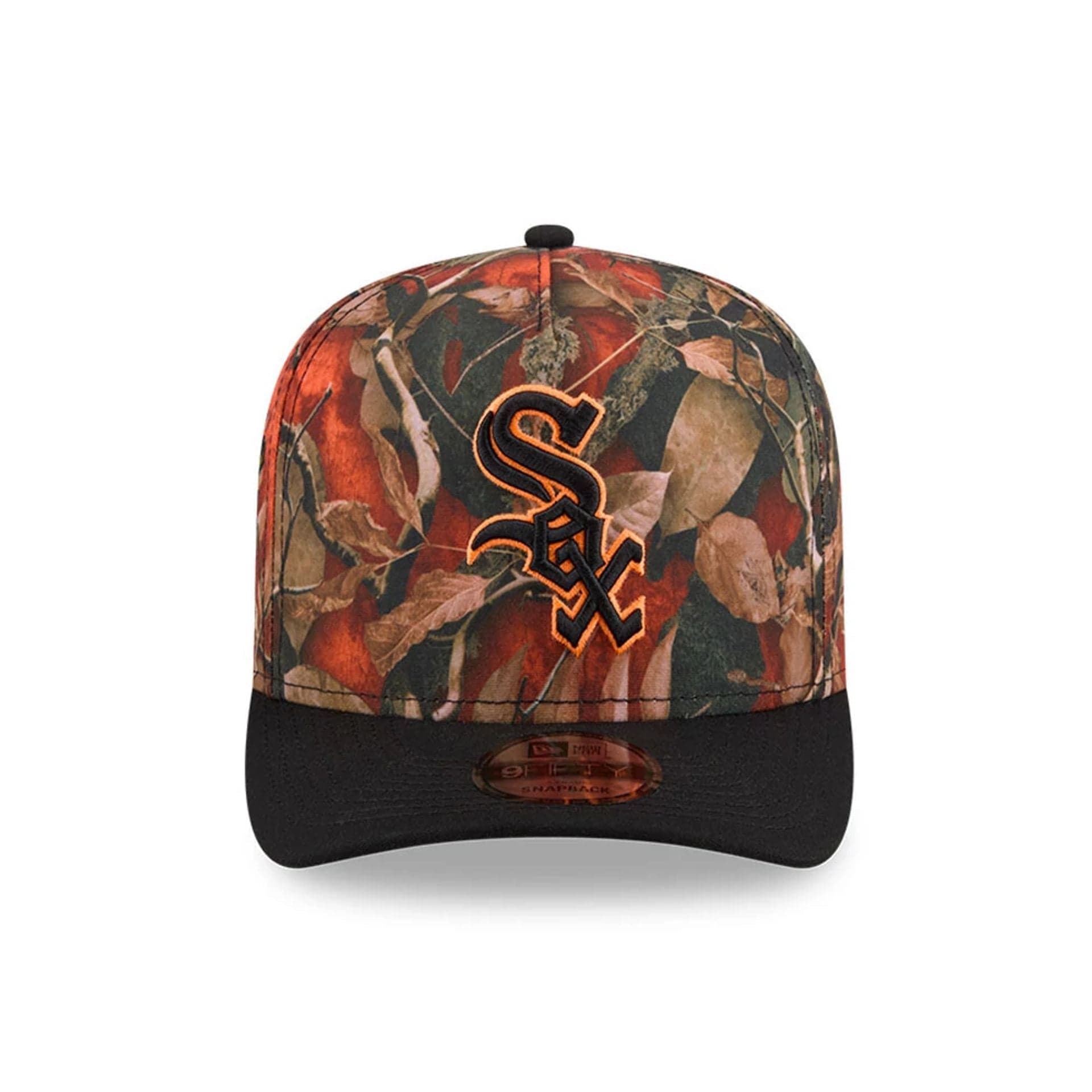 Chicago White Sox MLB Leaves Bright Orange 9FIFTY A-Frame Snapback Cap