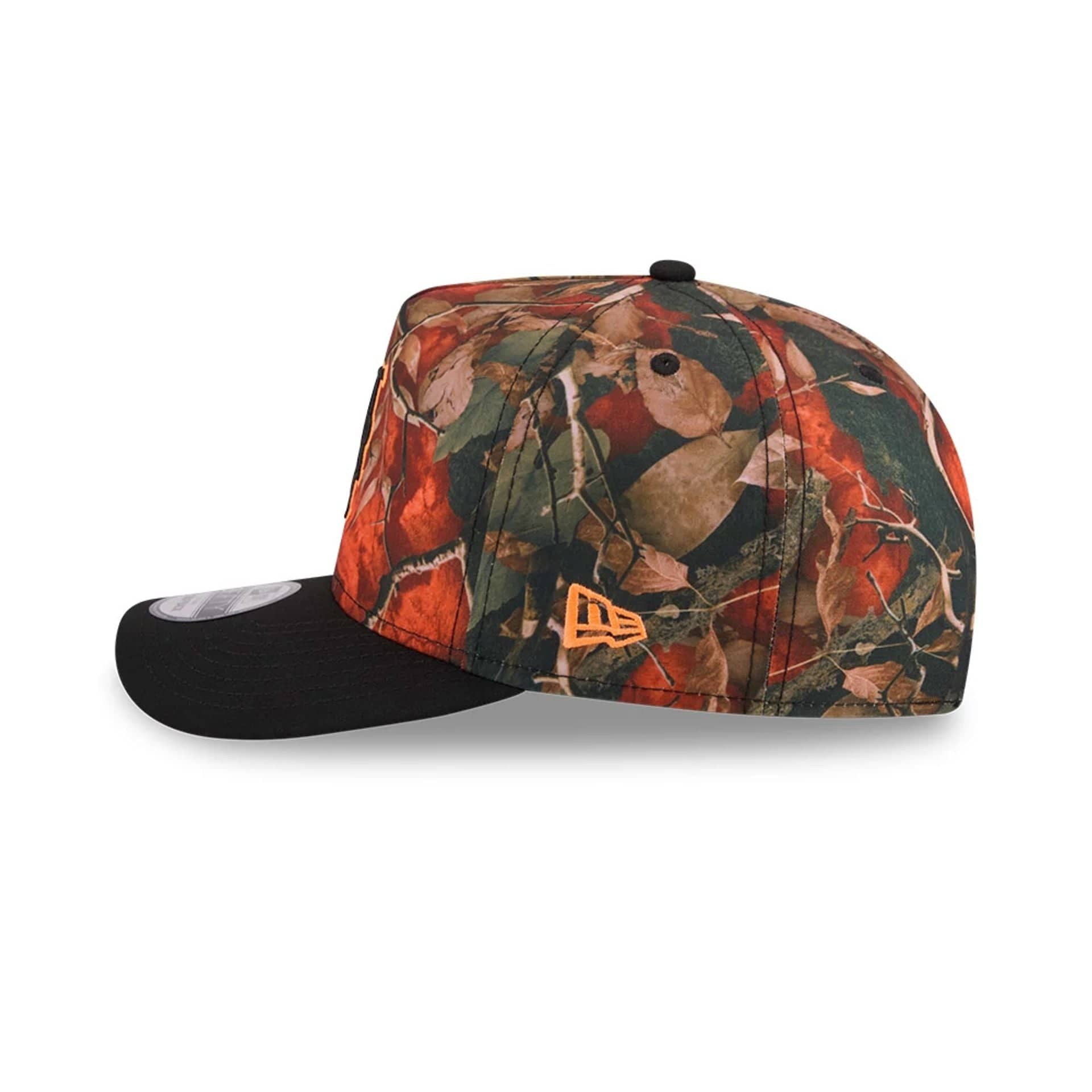 New York Mets MLB Leaves Bright Orange 9FIFTY A-Frame Snapback Cap