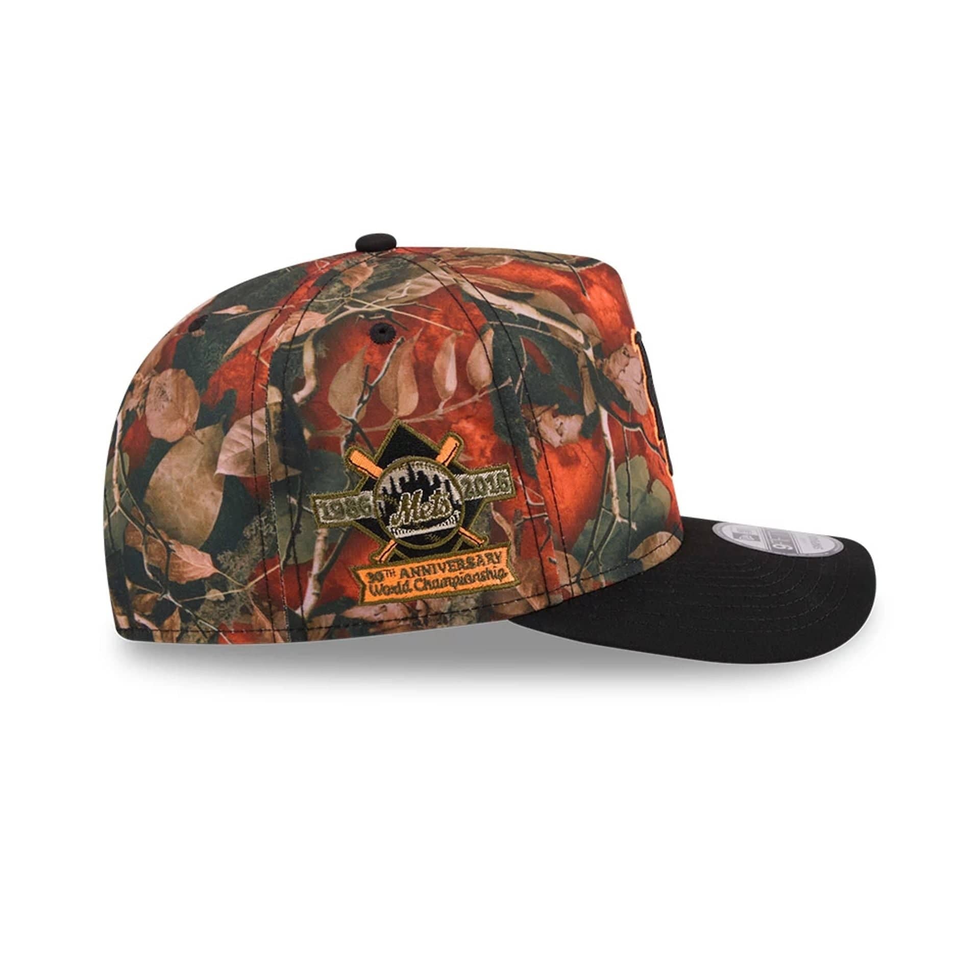 New York Mets MLB Leaves Bright Orange 9FIFTY A-Frame Snapback Cap