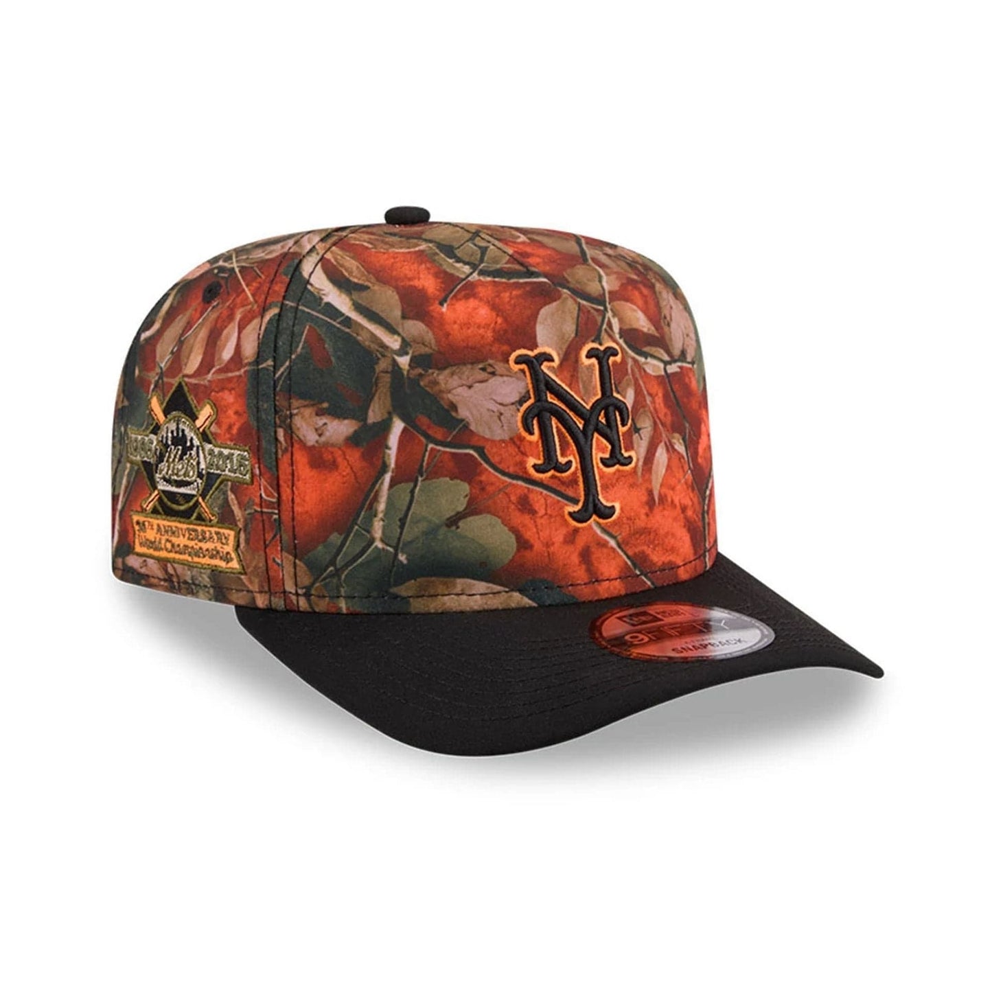 New York Mets MLB Leaves Bright Orange 9FIFTY A-Frame Snapback Cap