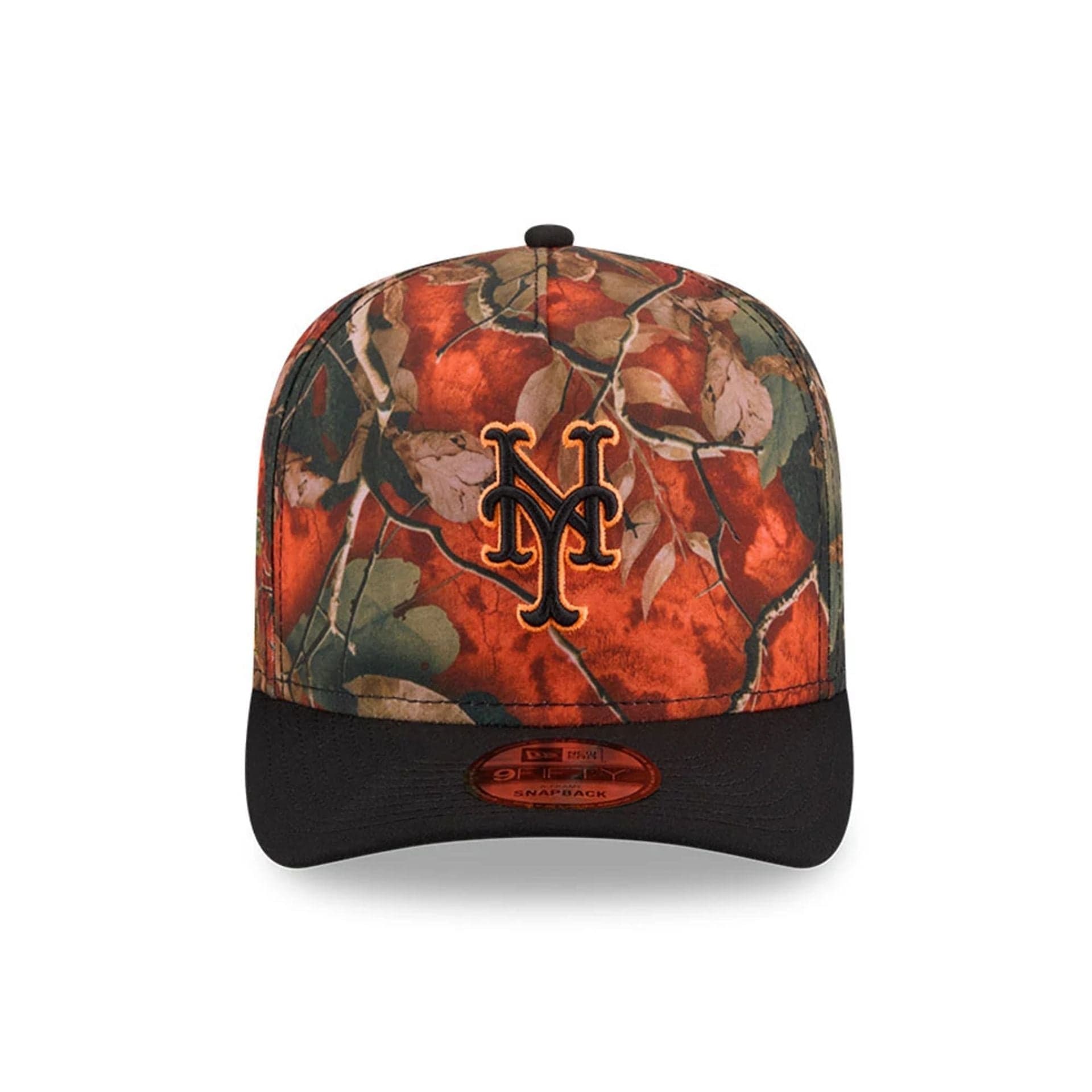 New York Mets MLB Leaves Bright Orange 9FIFTY A-Frame Snapback Cap