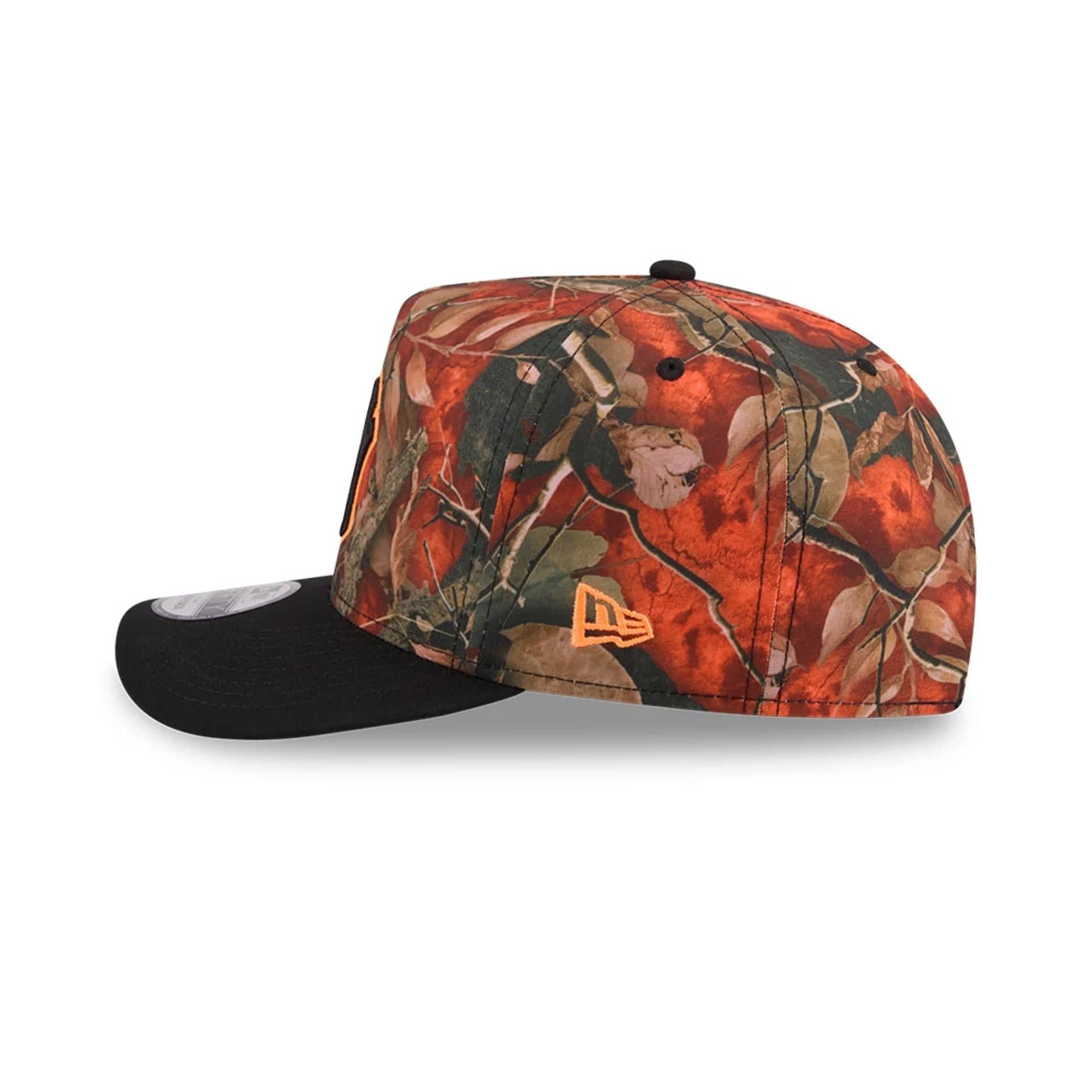 New York Yankees MLB Leaves Bright Orange 9FIFTY A-Frame Snapback Cap