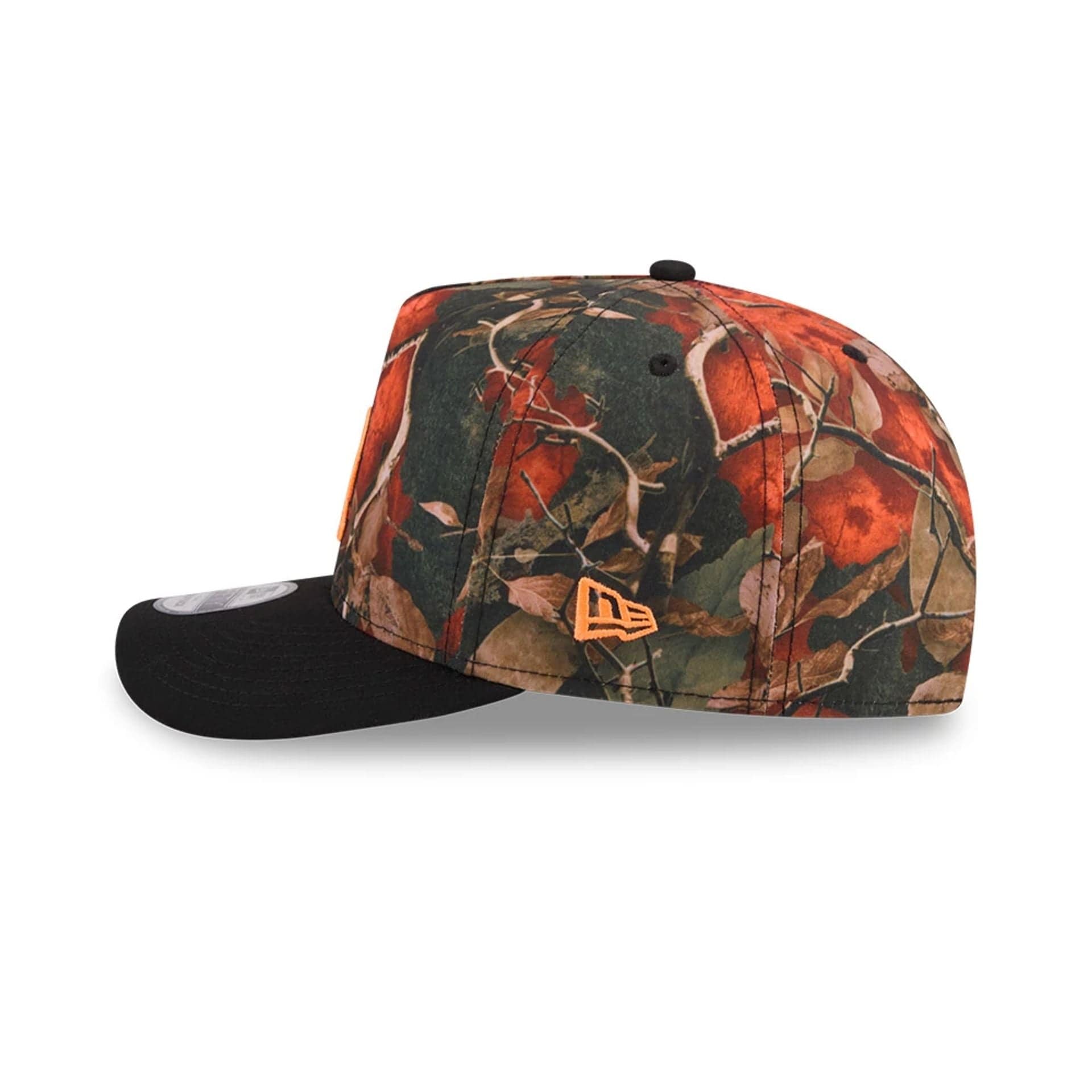 LA Dodgers MLB Leaves Bright Orange 9FIFTY A-Frame Snapback Adjustable Cap