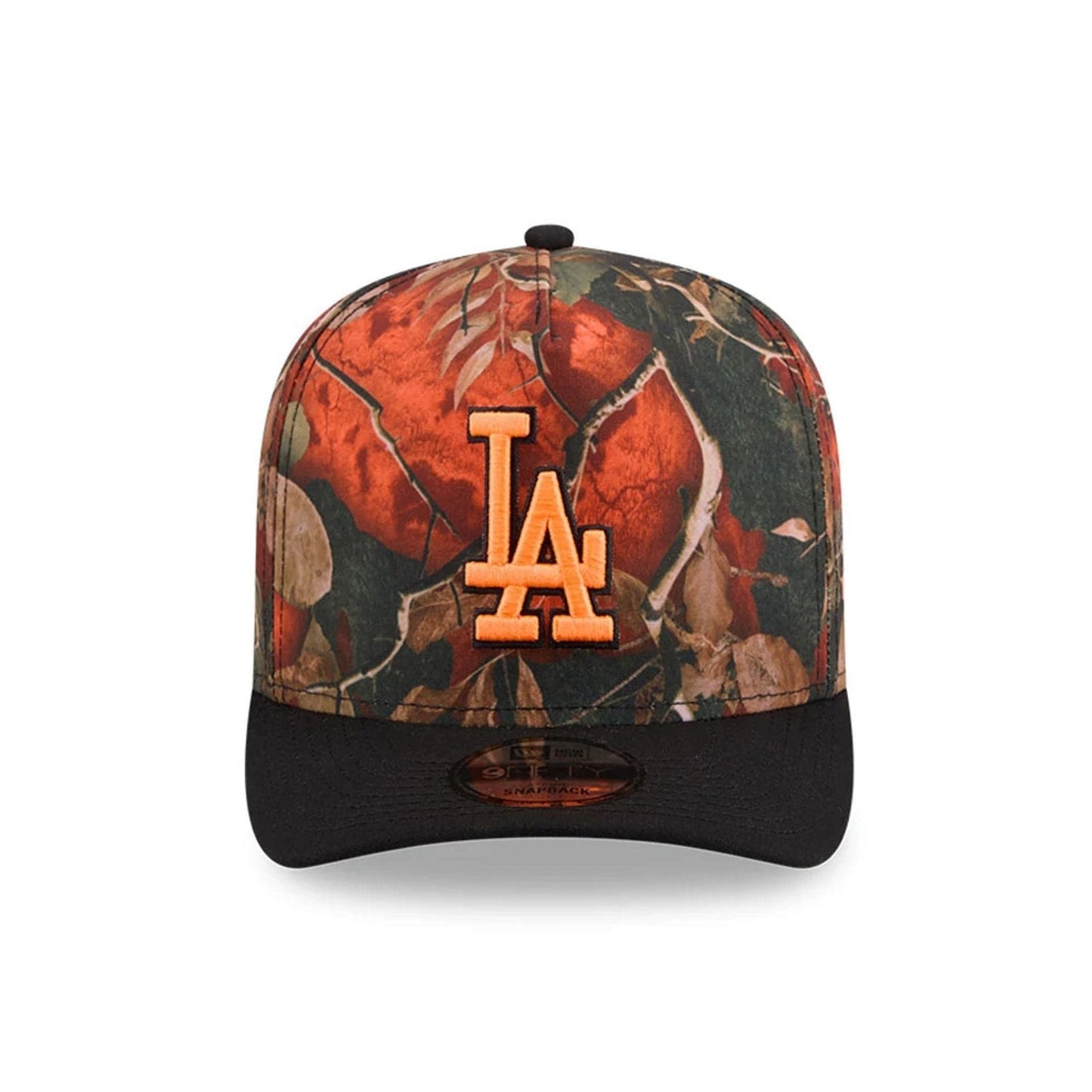 LA Dodgers MLB Leaves Bright Orange 9FIFTY A-Frame Snapback Adjustable Cap
