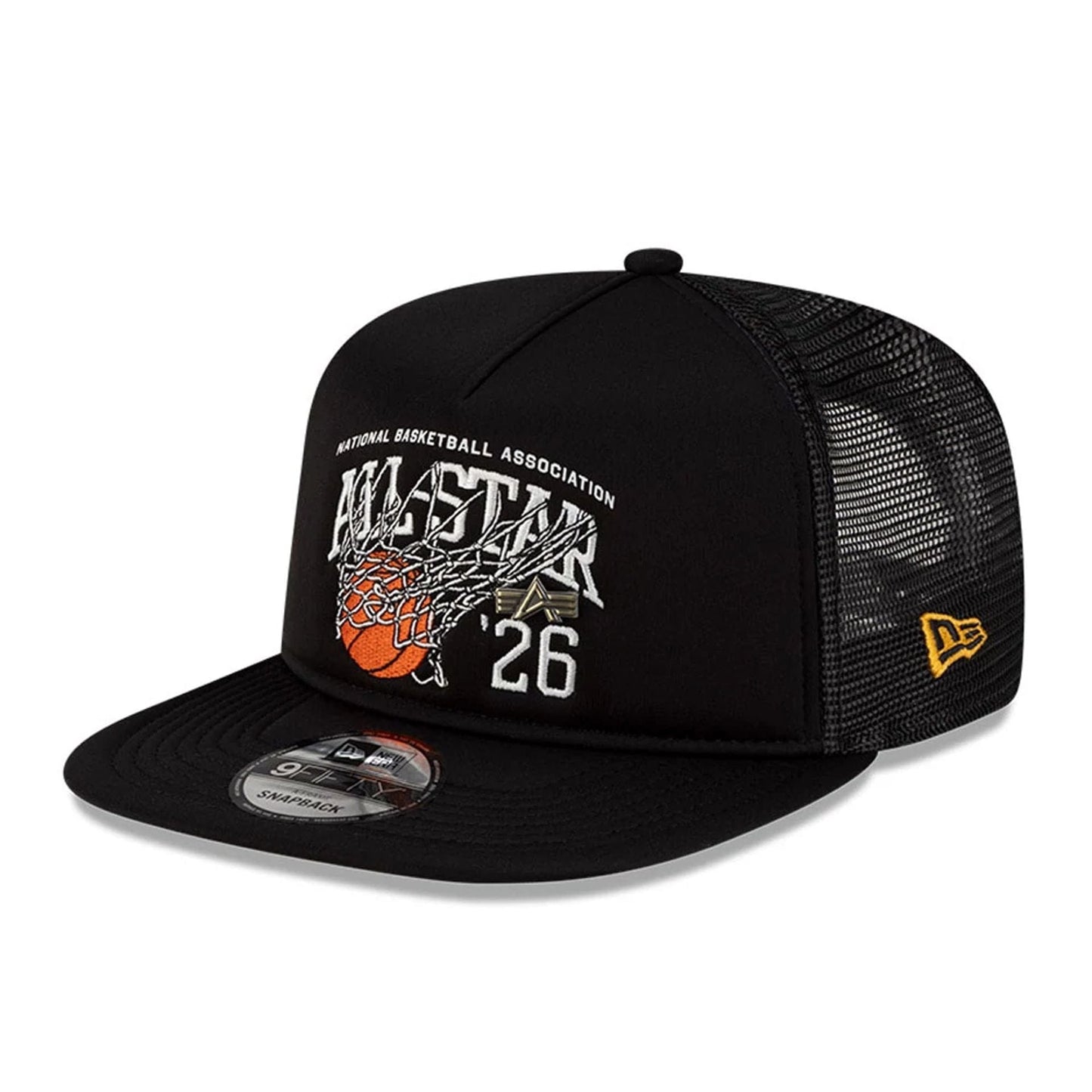 NBA All Star Game NBA X Alpha Black 9FIFTY A-Frame Trucker Adjustable Cap