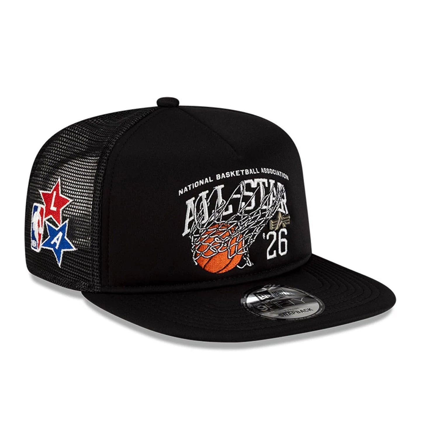 NBA All Star Game NBA X Alpha Black 9FIFTY A-Frame Trucker Adjustable Cap