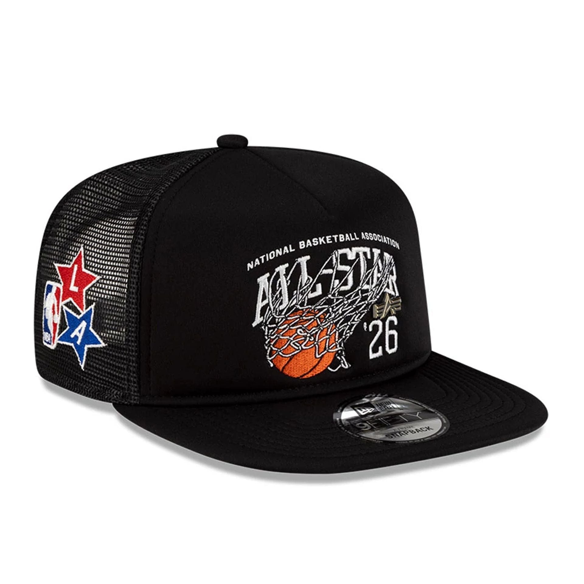 NBA All Star Game NBA X Alpha Black 9FIFTY A-Frame Trucker Adjustable Cap
