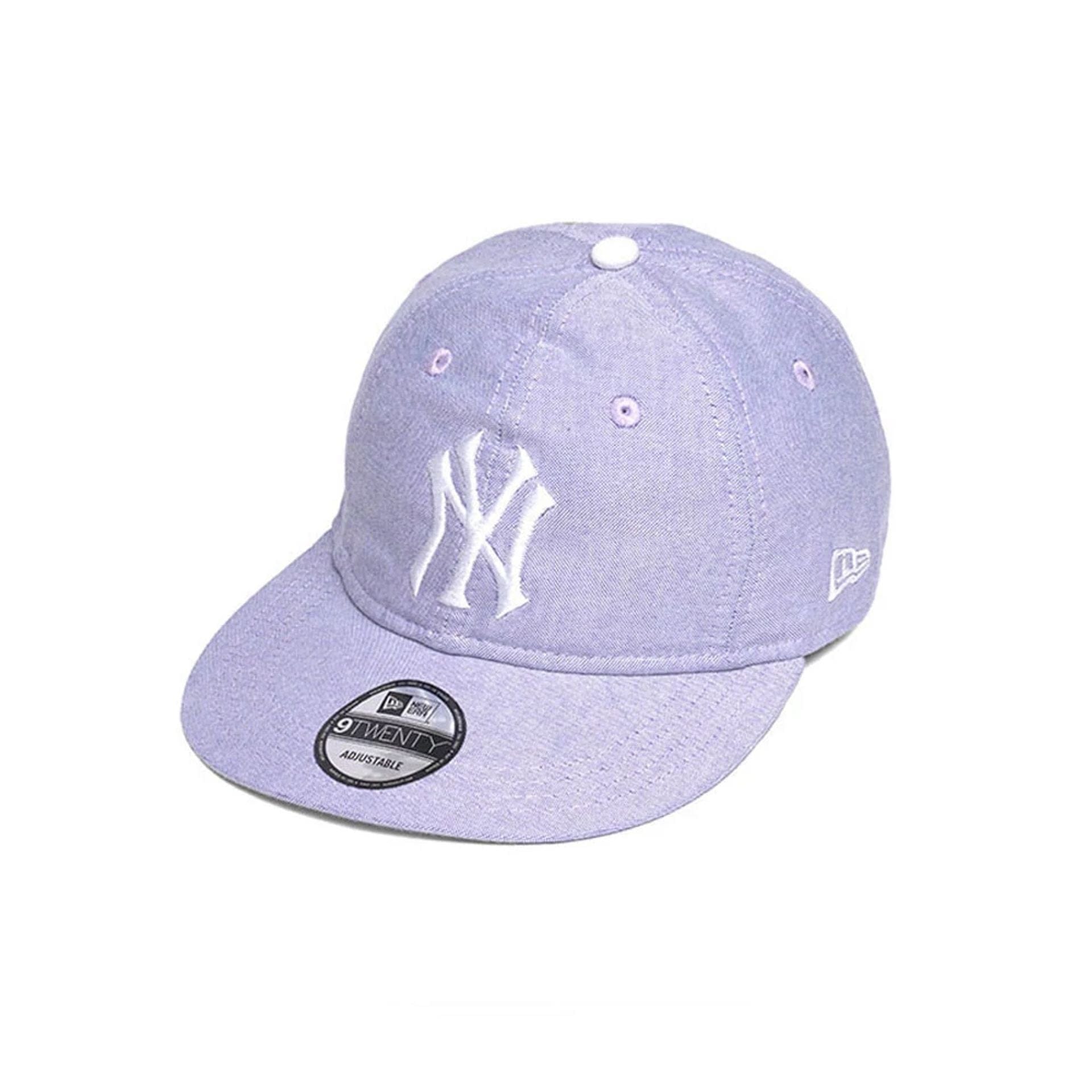 New York Yankees MLB Oxford Pastel Purple 9TWENTY Long Visor Adjustable Cap