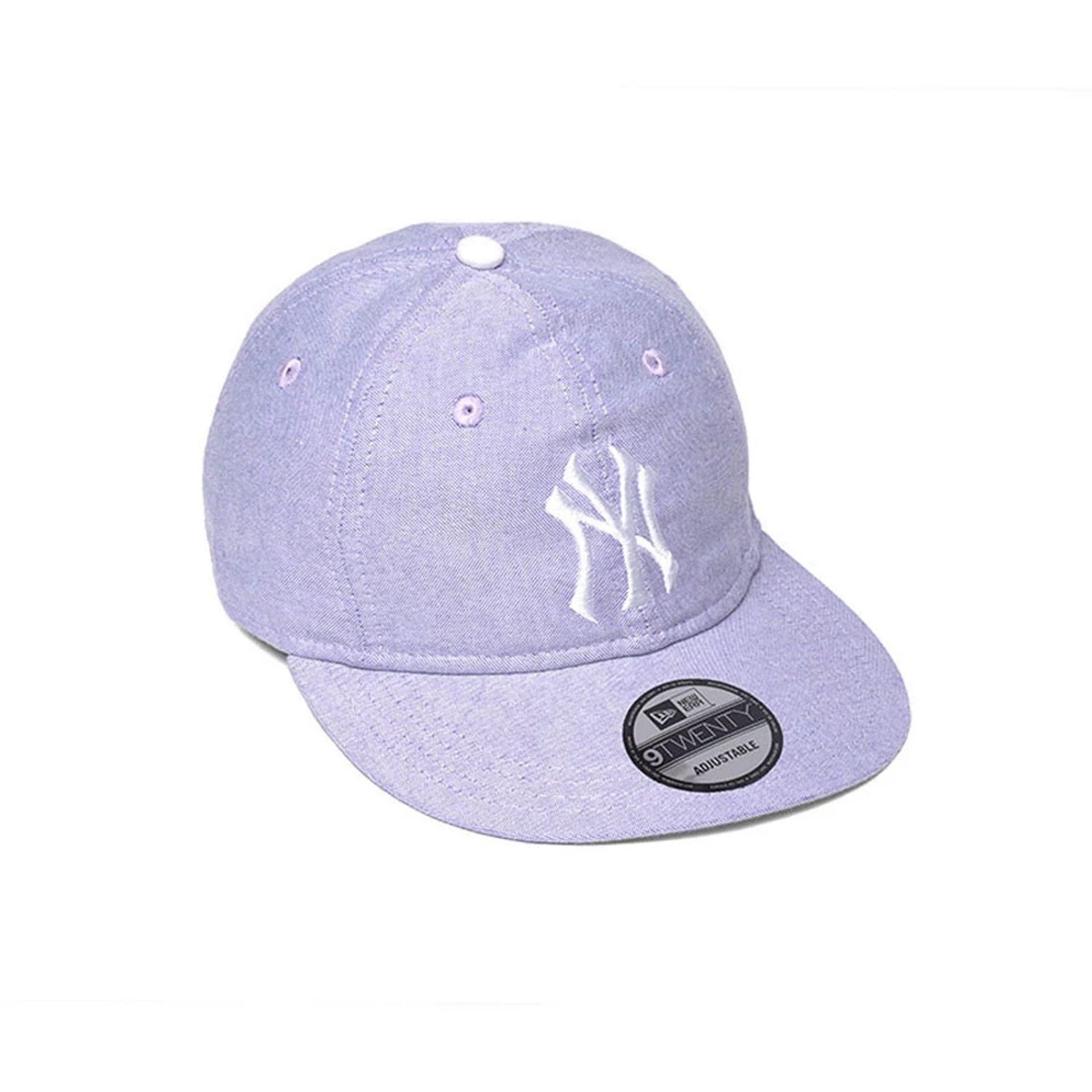 New York Yankees MLB Oxford Pastel Purple 9TWENTY Long Visor Adjustable Cap