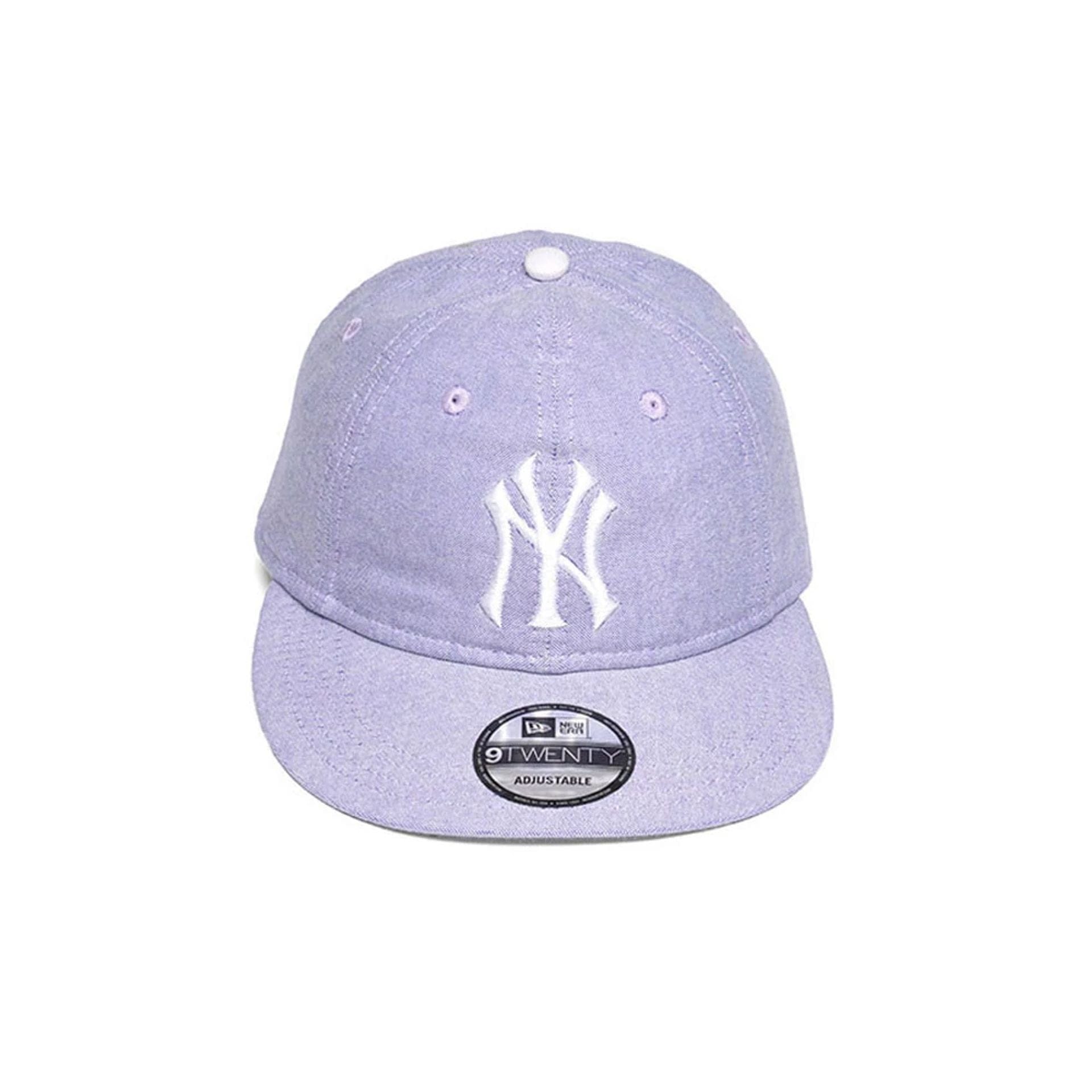 New York Yankees MLB Oxford Pastel Purple 9TWENTY Long Visor Adjustable Cap