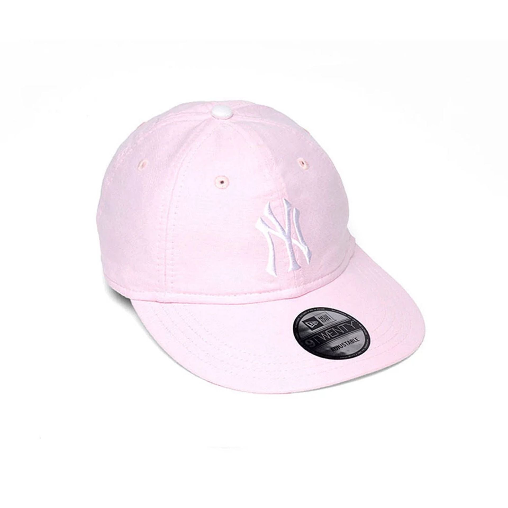 New York Yankees MLB Oxford Pastel Pink 9TWENTY Long Visor Adjustable Cap