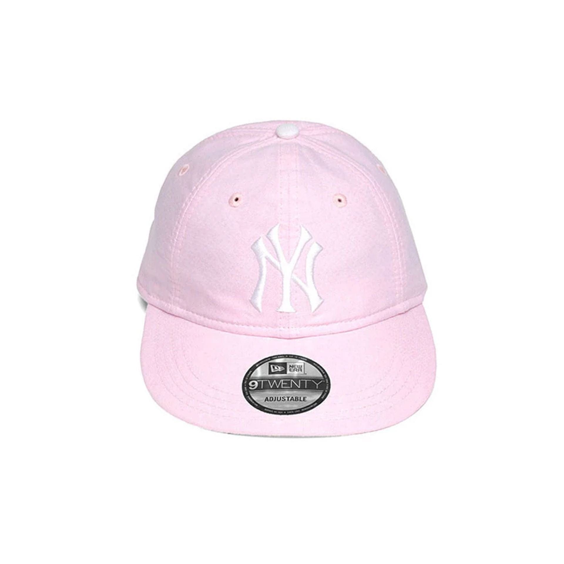 New York Yankees MLB Oxford Pastel Pink 9TWENTY Long Visor Adjustable Cap