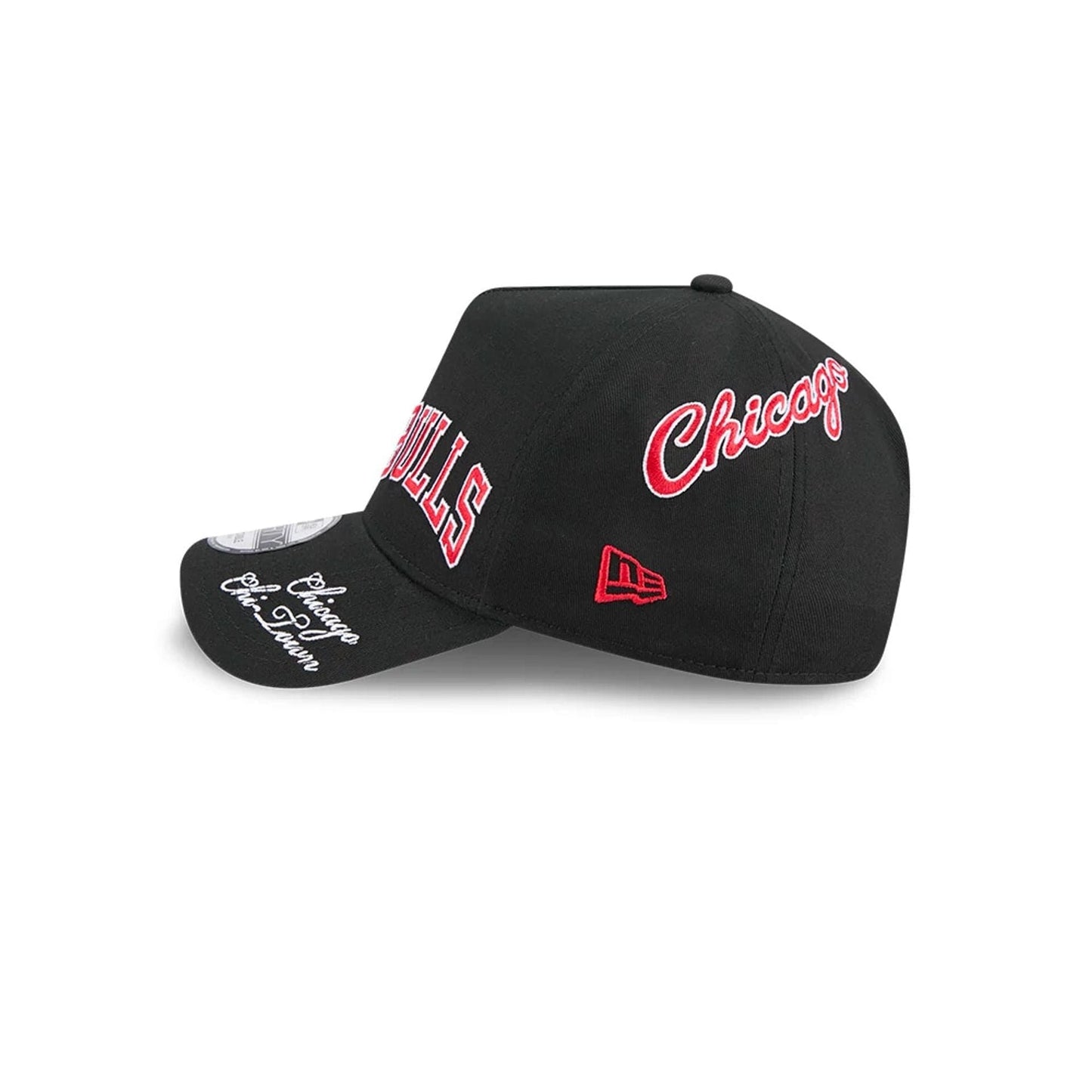 Chicago Bulls NBA All Over Black 9FORTY A-Frame Adjustable Cap