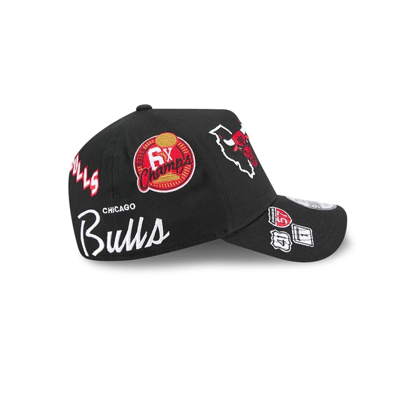 Chicago Bulls NBA All Over Black 9FORTY A-Frame Adjustable Cap