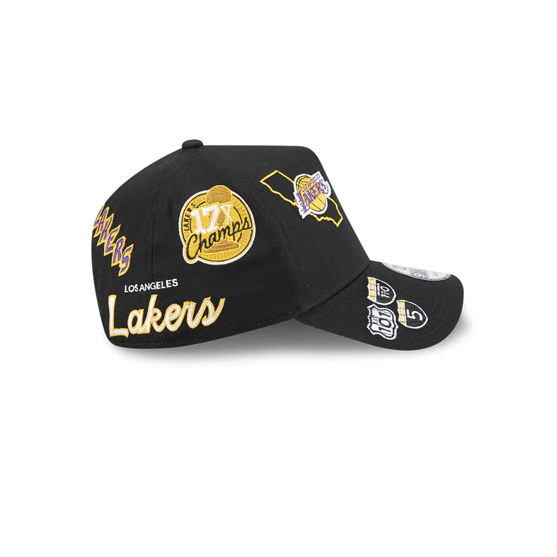LA Lakers NBA All Over Black 9FORTY A-Frame Adjustable Cap