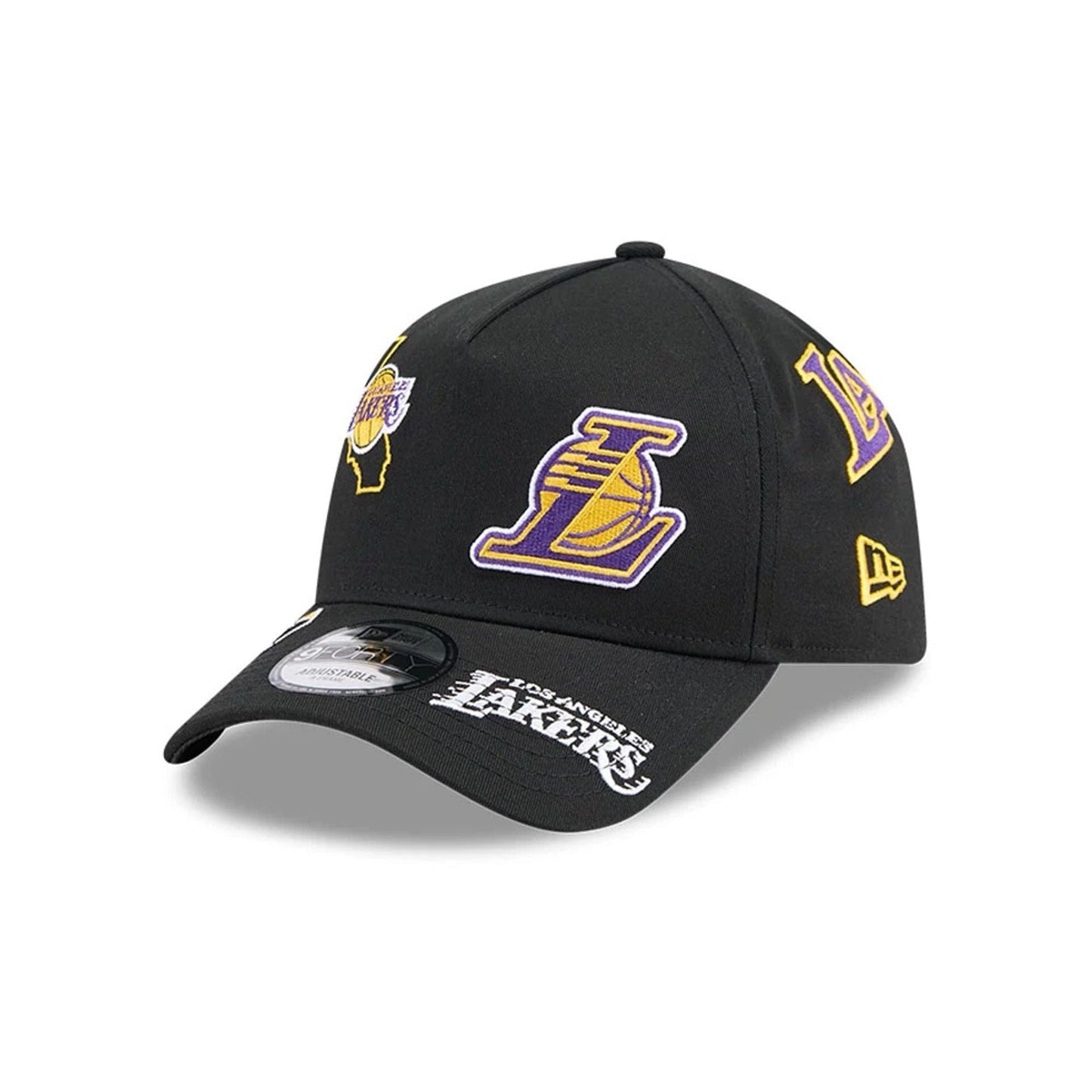 LA Lakers NBA All Over Black 9FORTY A-Frame Adjustable Cap