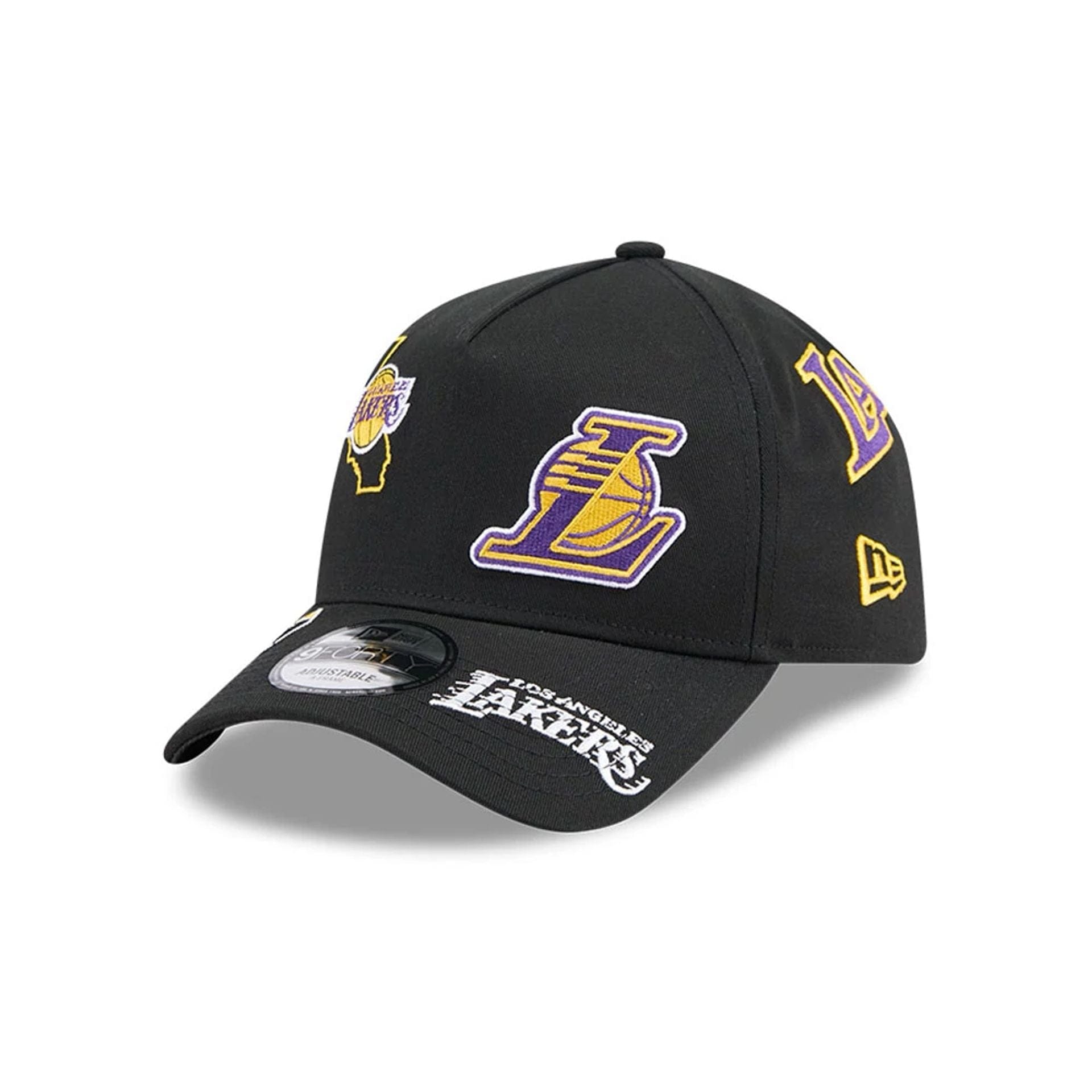 LA Lakers NBA All Over Black 9FORTY A-Frame Adjustable Cap