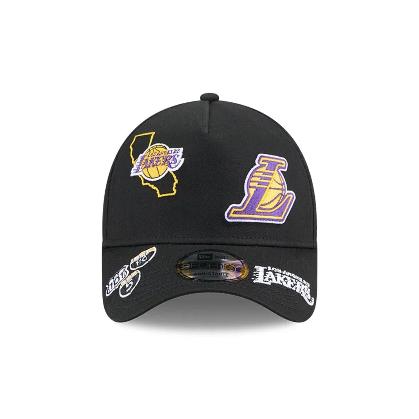 LA Lakers NBA All Over Black 9FORTY A-Frame Adjustable Cap
