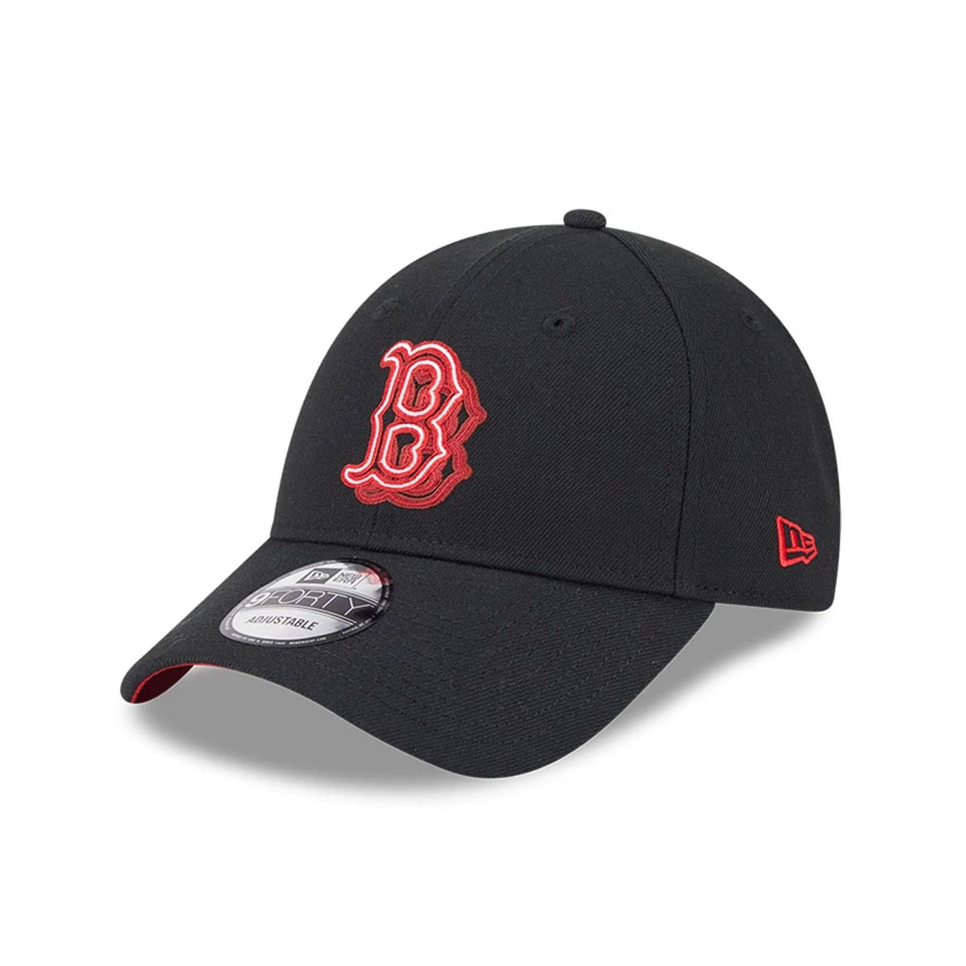 Boston Red Sox MLB Neon Black 9FORTY Adjustable Cap