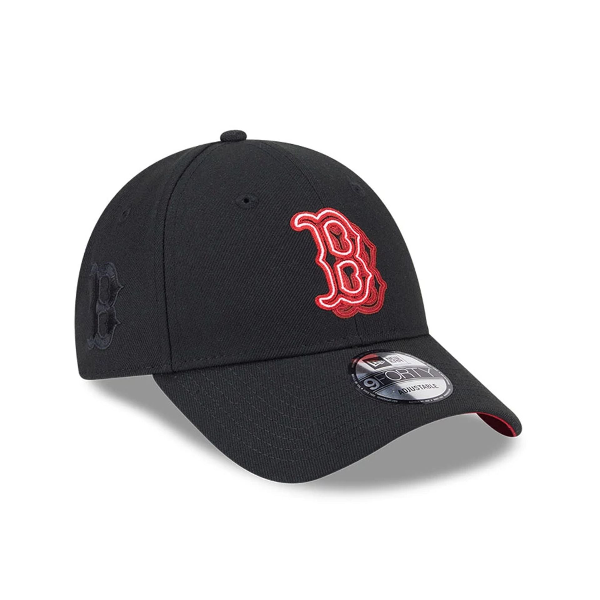 Boston Red Sox MLB Neon Black 9FORTY Adjustable Cap