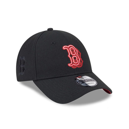Boston Red Sox MLB Neon Black 9FORTY Adjustable Cap