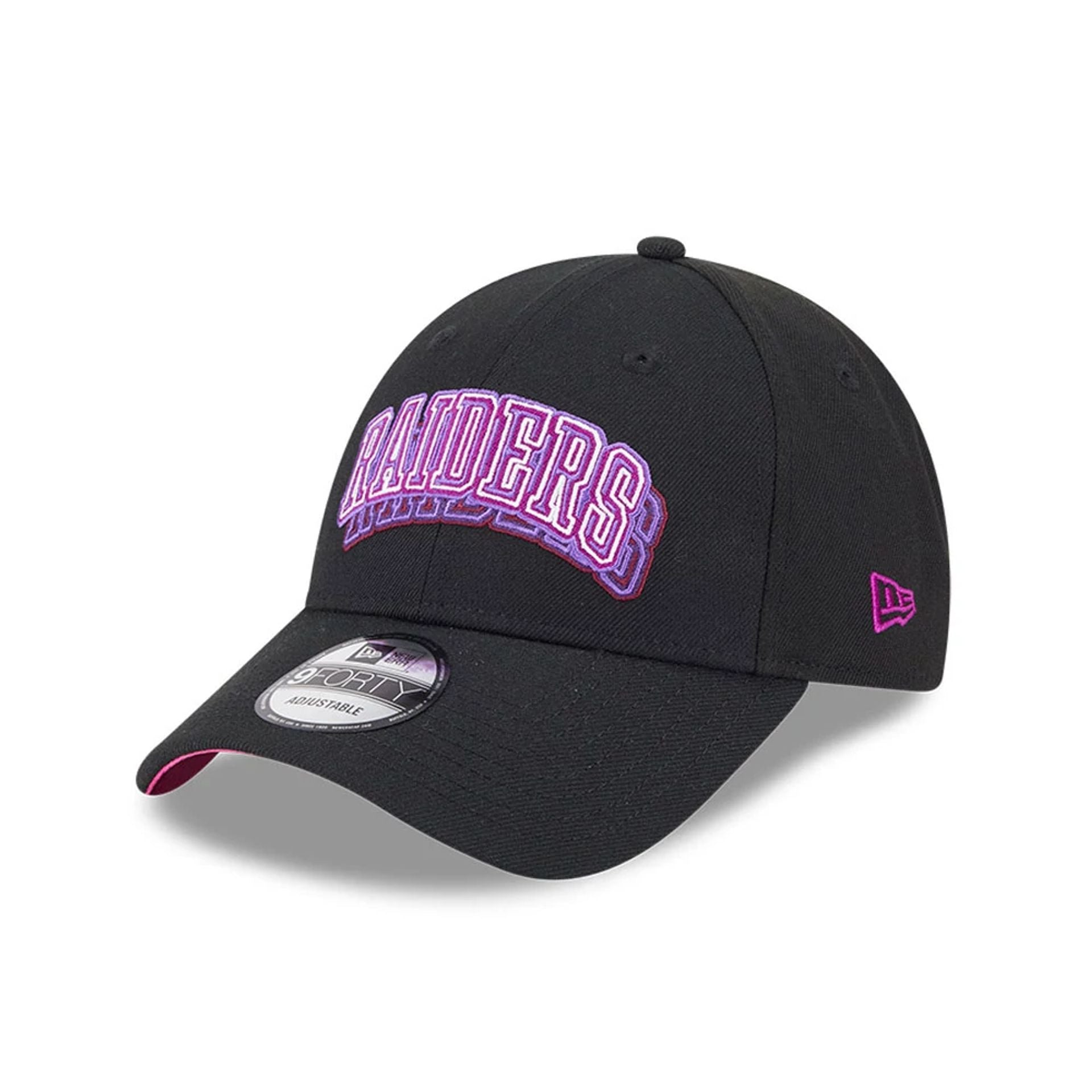 Las Vegas Raiders NFL Neon Black 9FORTY Adjustable Cap