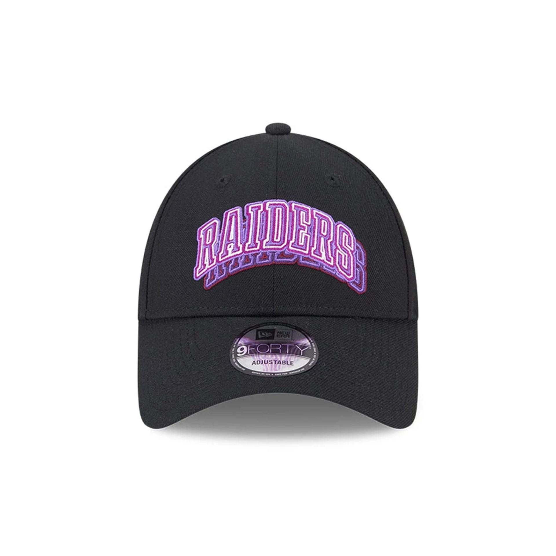 Las Vegas Raiders NFL Neon Black 9FORTY Adjustable Cap