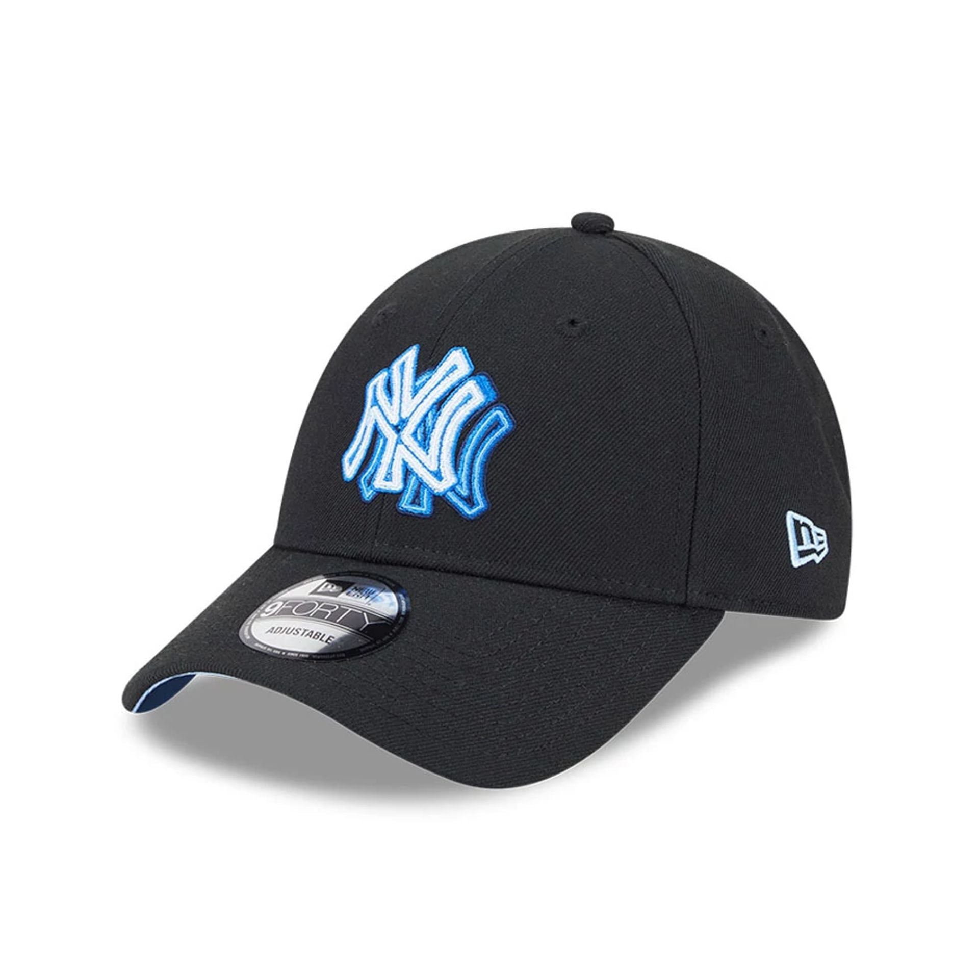 New York Yankees MLB Neon Black 9FORTY Adjustable Cap