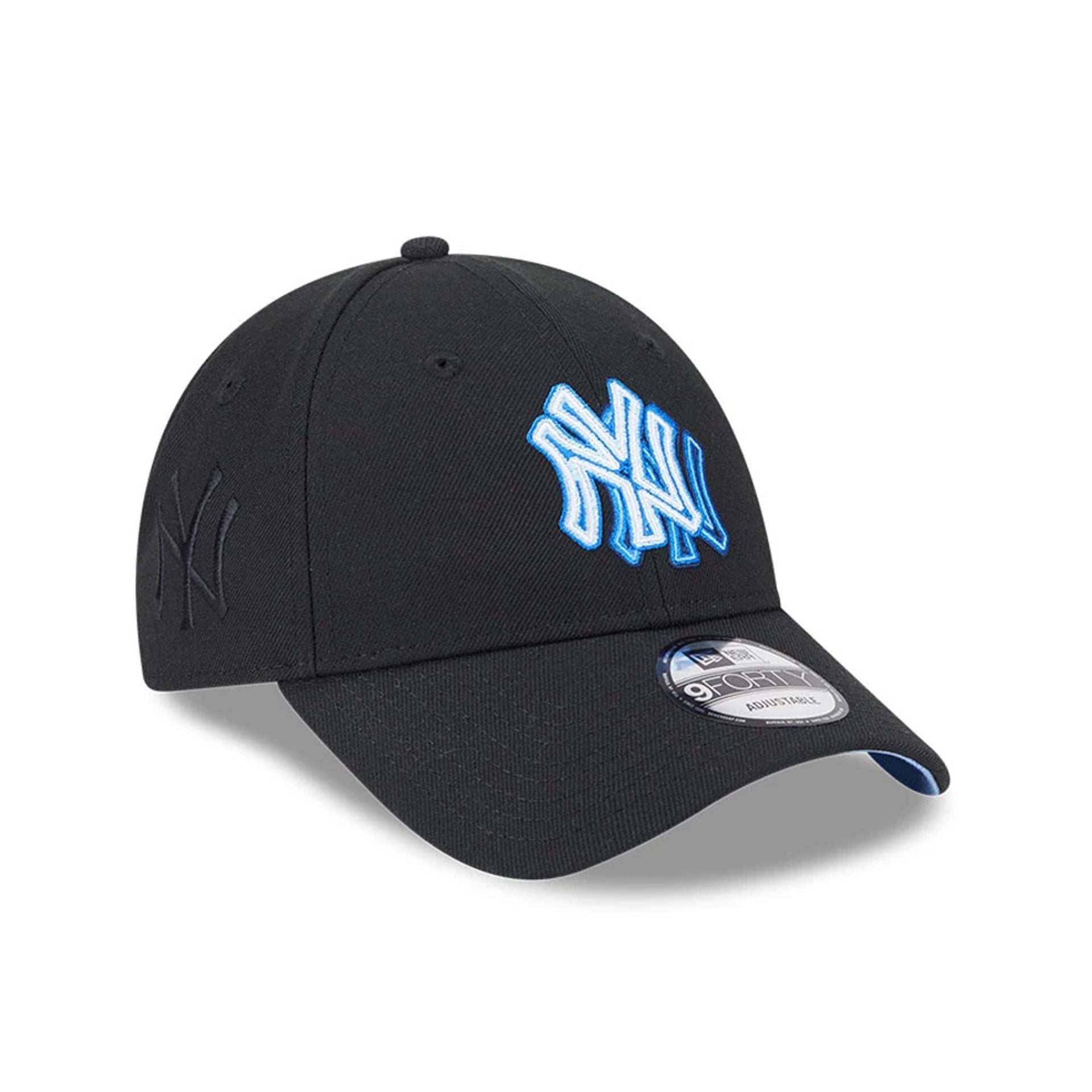 New York Yankees MLB Neon Black 9FORTY Adjustable Cap