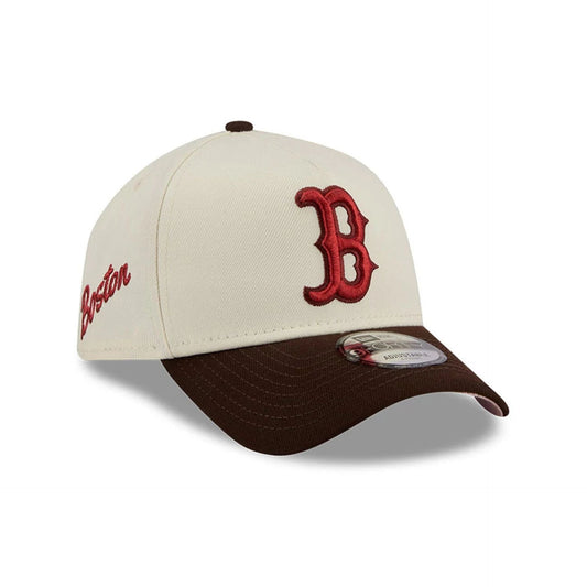 Boston Red Sox MLB City Script Cream 9FORTY A-Frame Adjustable Cap