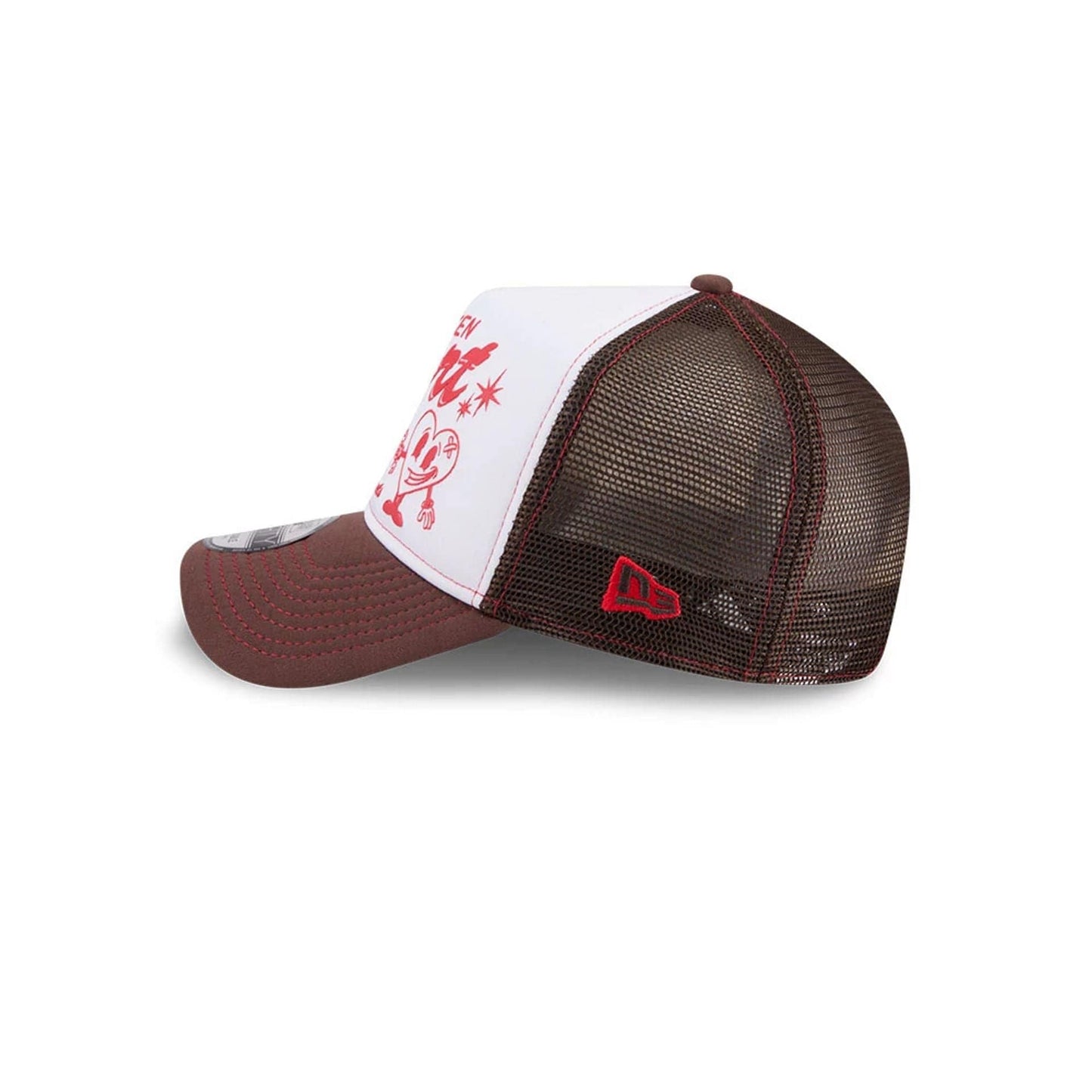New Era Broken Heart Service & Repair White 9FORTY A-Frame Trucker Adjustable Cap