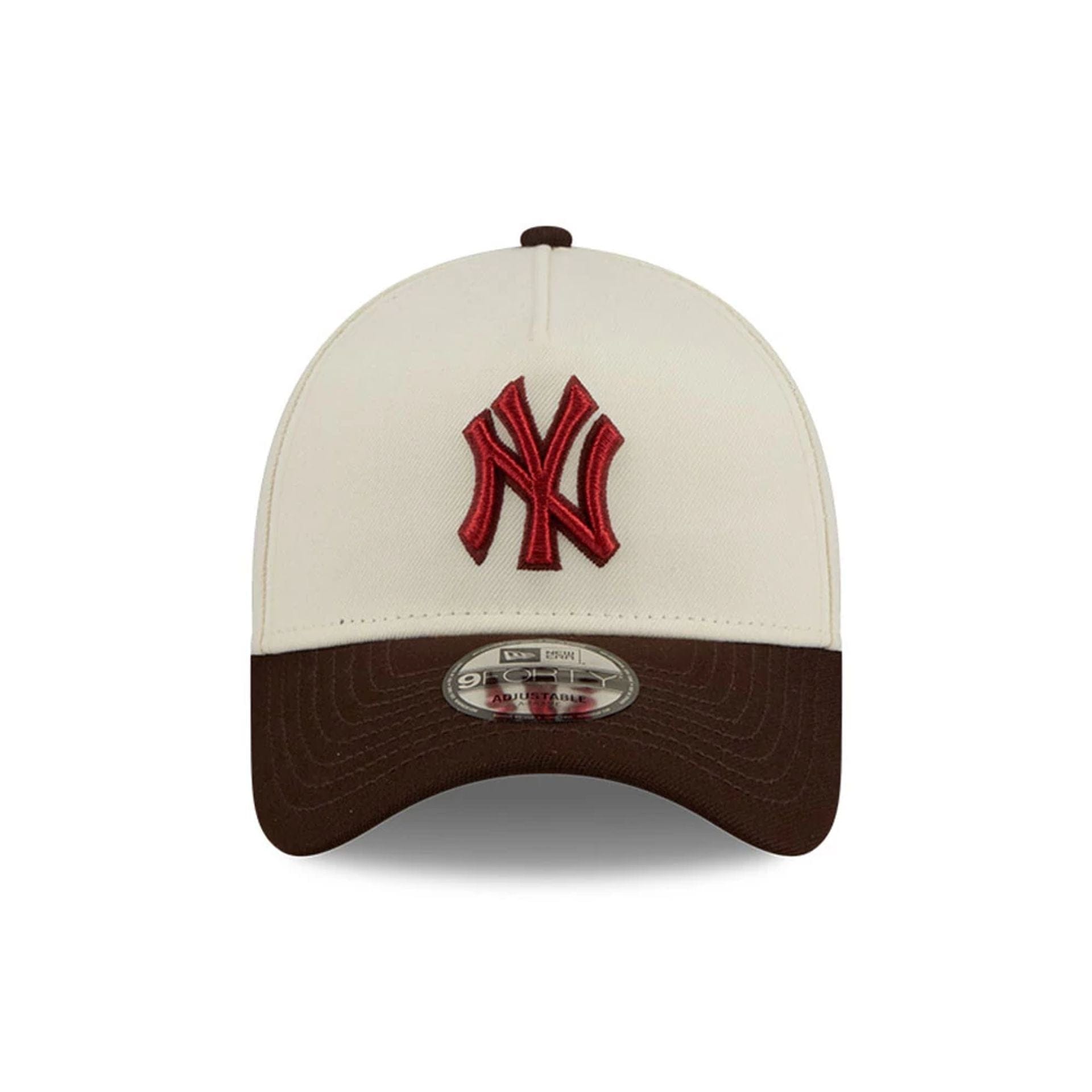 New York Yankees MLB City Script Cream 9FORTY A-Frame Adjustable Cap