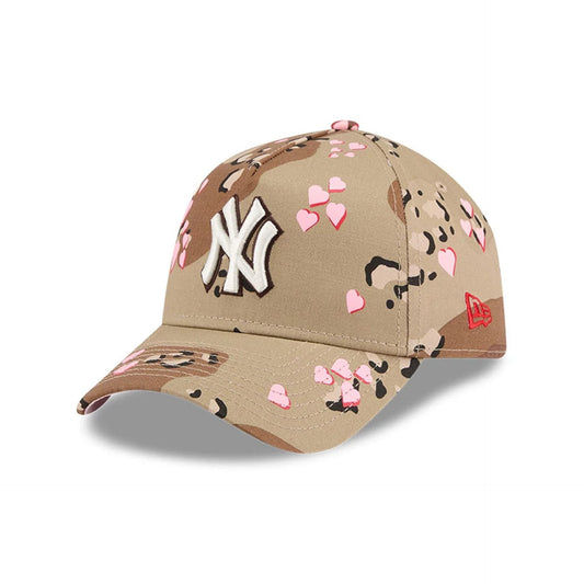 New York Yankees MLB Camo Hearts Desert Camo 9FORTY A-Frame Adjustable Cap
