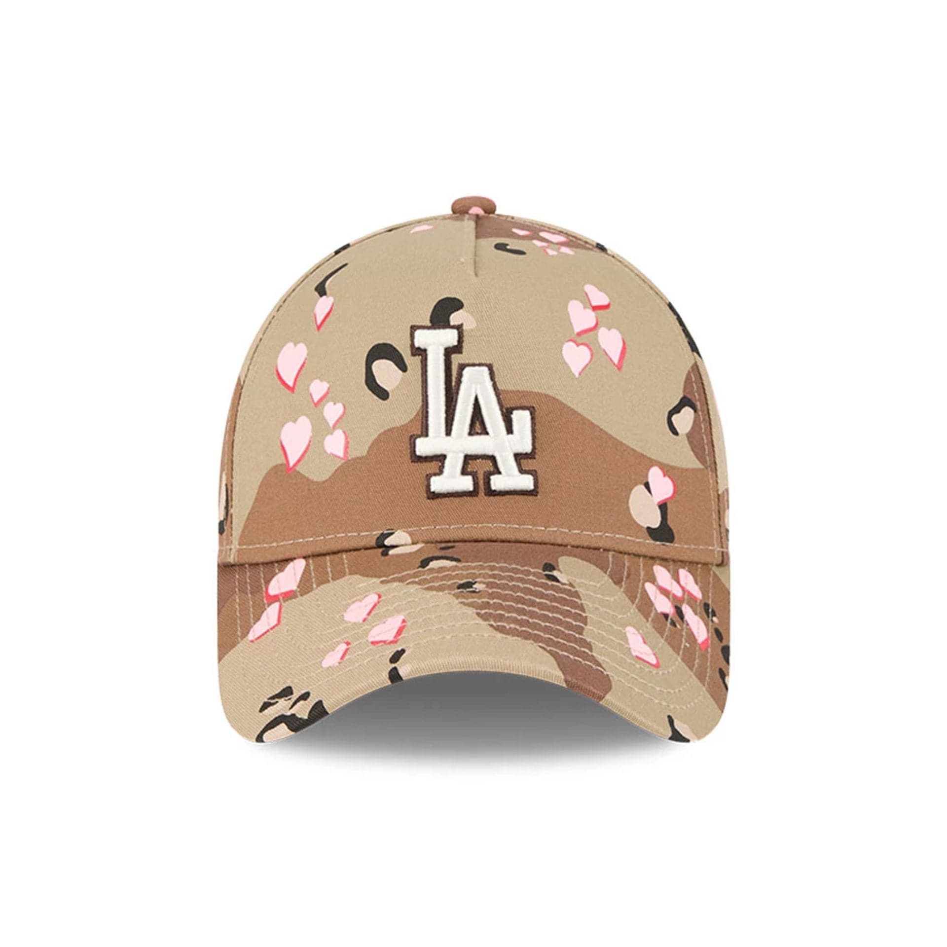 LA Dodgers MLB Camo Hearts Desert Camo 9FORTY A-Frame Adjustable Cap