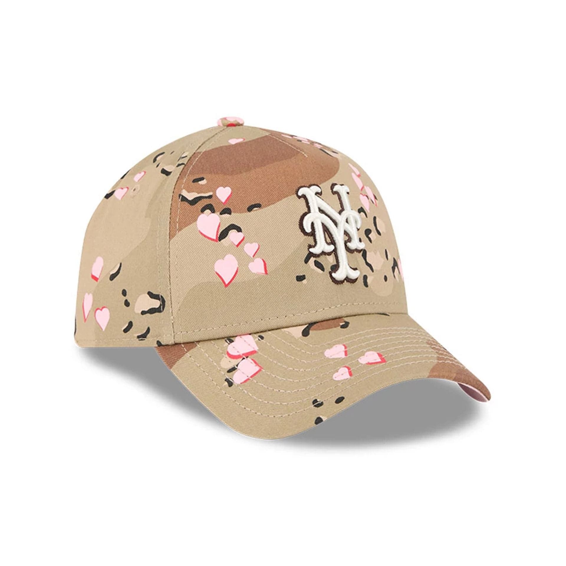 New York Mets MLB Camo Hearts Desert Camo 9FORTY A-Frame Adjustable Cap