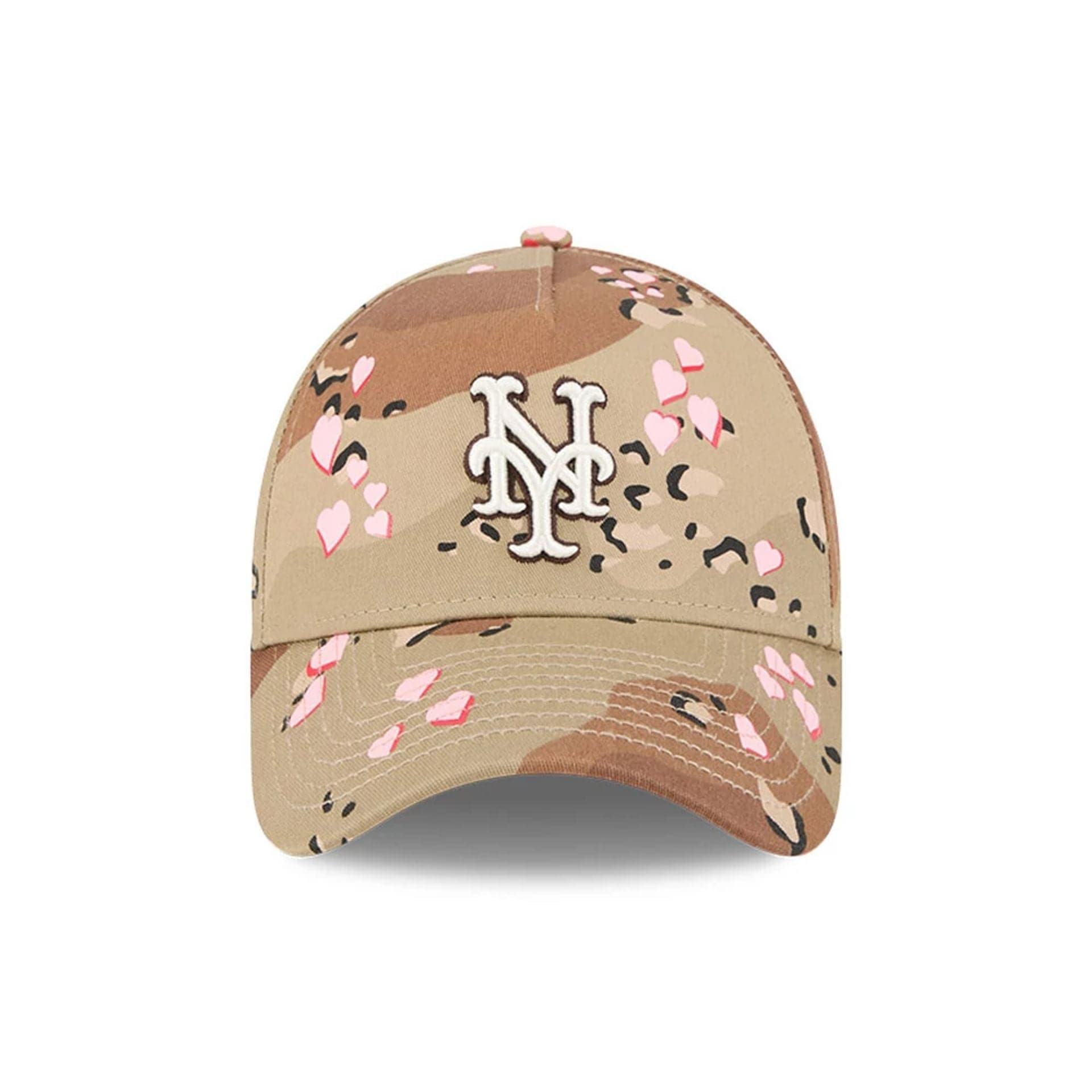 New York Mets MLB Camo Hearts Desert Camo 9FORTY A-Frame Adjustable Cap