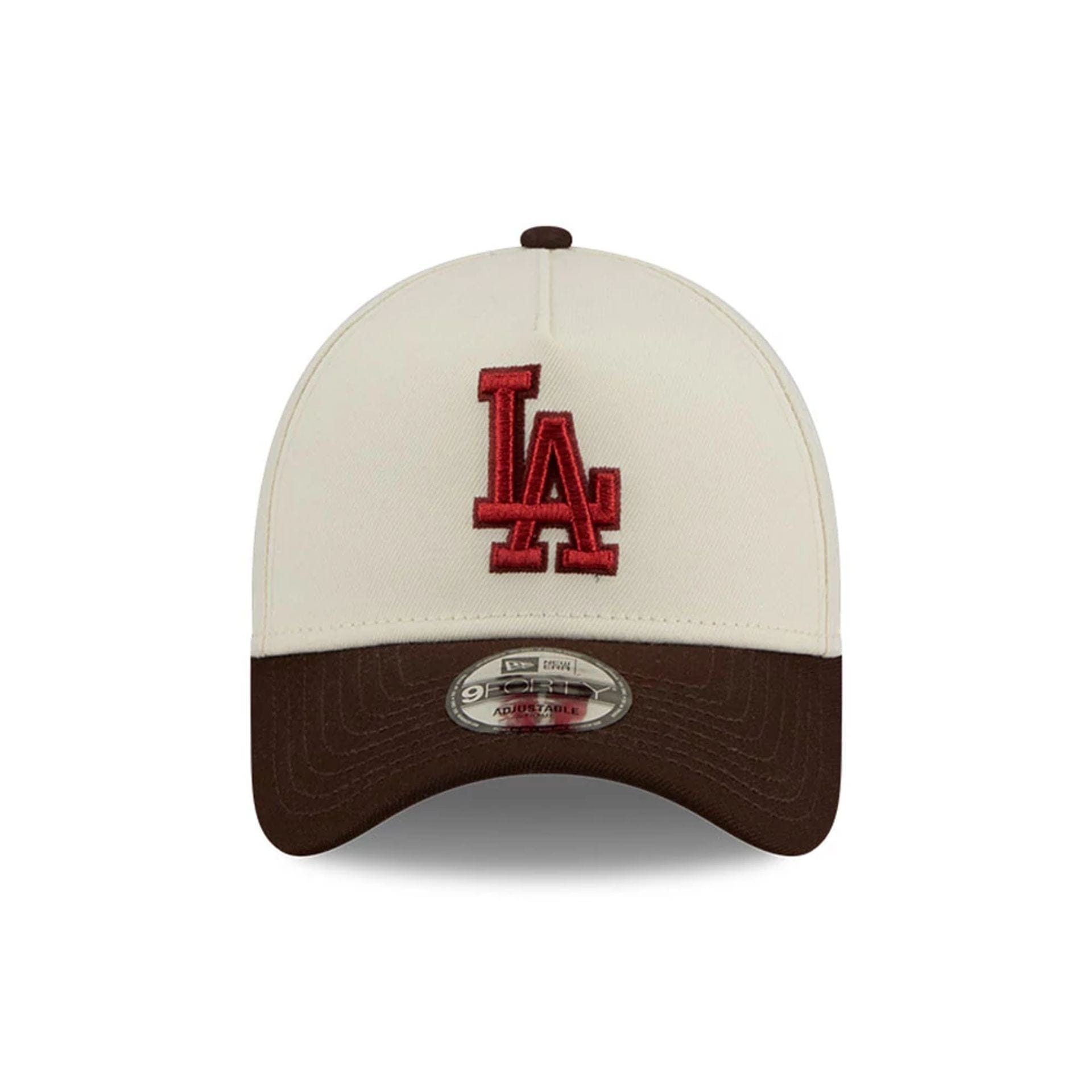 LA Dodgers MLB City Script Cream 9FORTY A-Frame Adjustable Cap