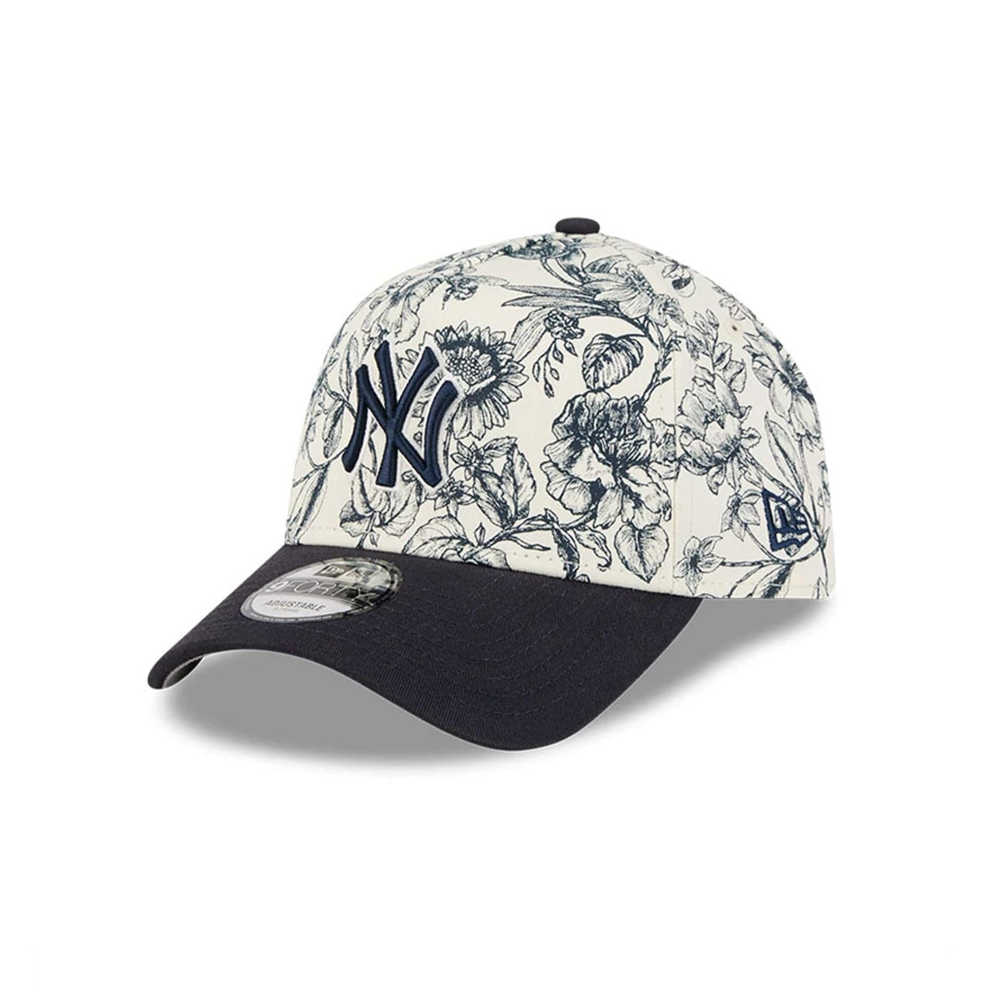 New York Yankees MLB Spring Floral Navy 9FORTY A-Frame Adjustable Cap