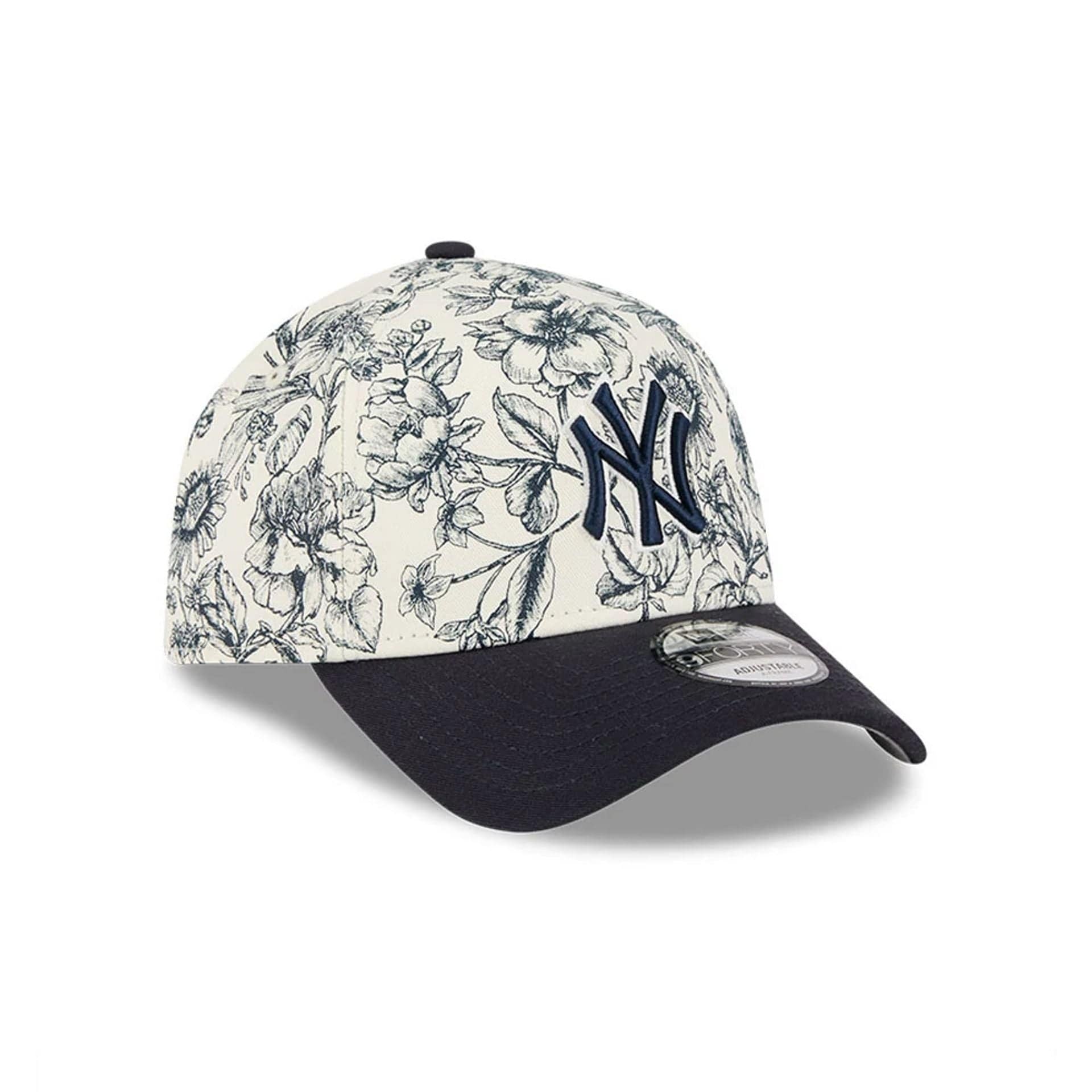 New York Yankees MLB Spring Floral Navy 9FORTY A-Frame Adjustable Cap