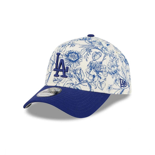 LA Dodgers MLB Spring Floral Dark Blue 9FORTY A-Frame Adjustable Cap
