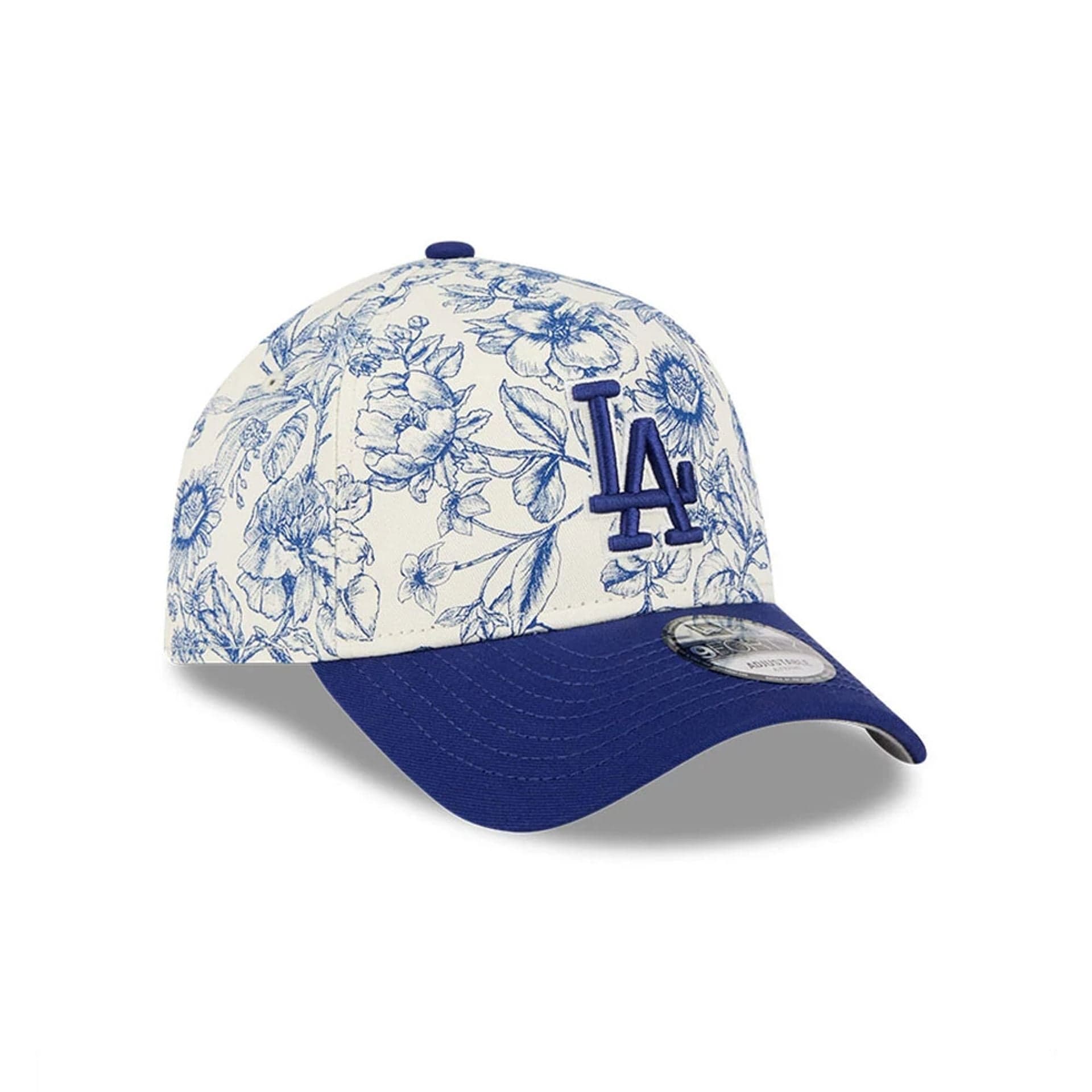 LA Dodgers MLB Spring Floral Dark Blue 9FORTY A-Frame Adjustable Cap