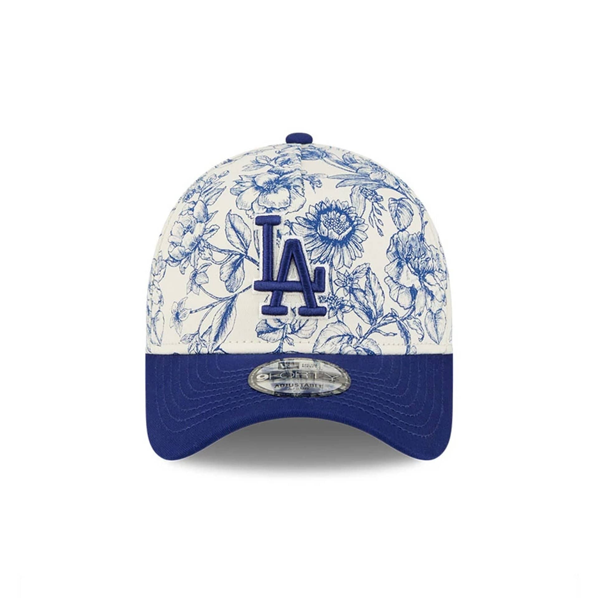 LA Dodgers MLB Spring Floral Dark Blue 9FORTY A-Frame Adjustable Cap