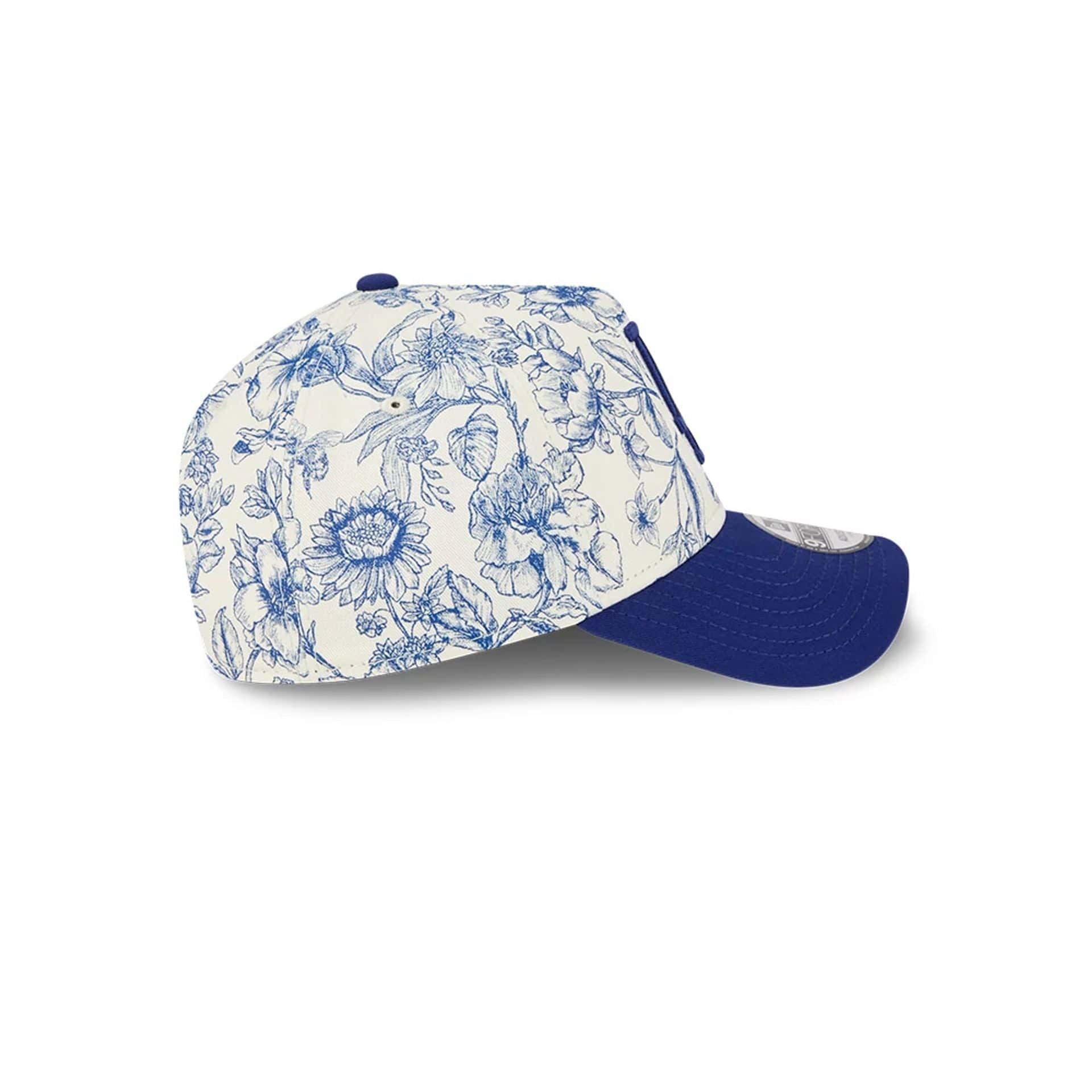 LA Dodgers MLB Spring Floral Dark Blue 9FORTY A-Frame Adjustable Cap