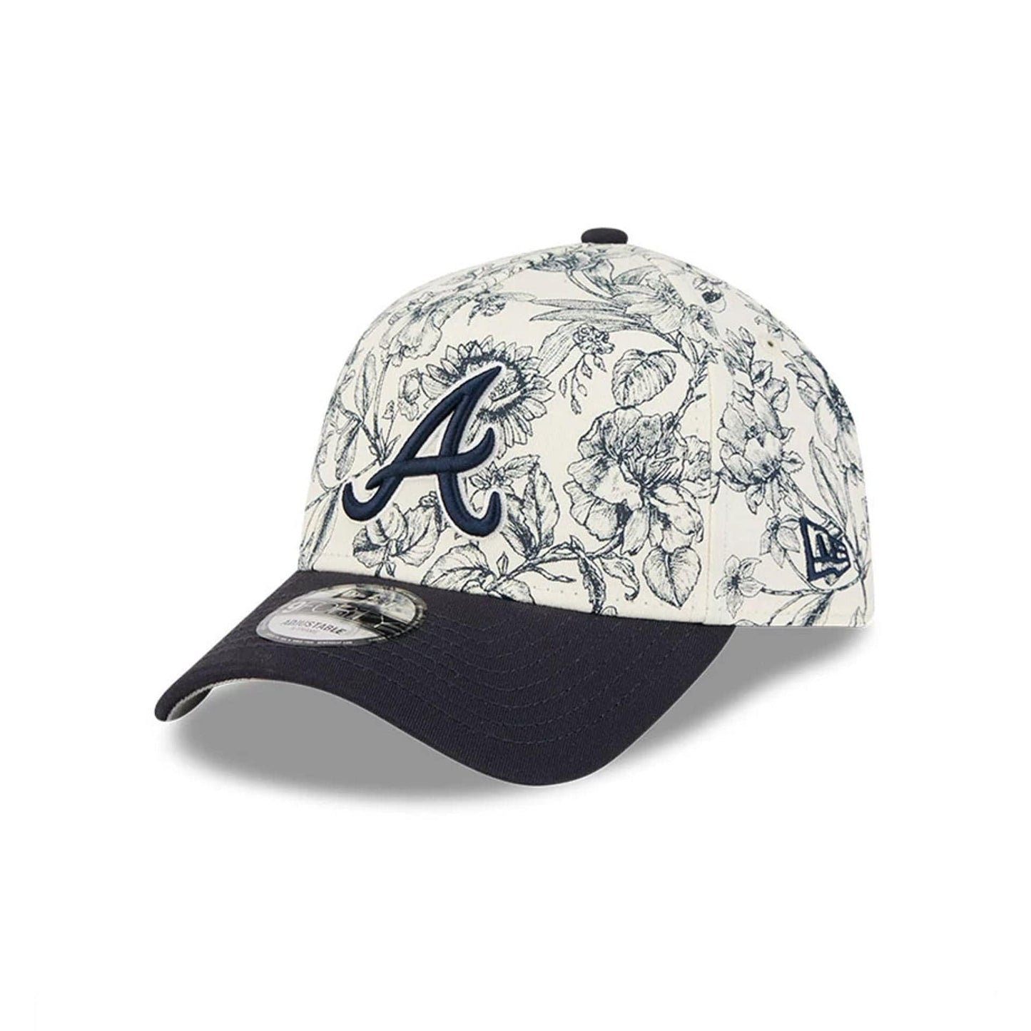 Atlanta Braves MLB Spring Floral Navy 9FORTY A-Frame Adjustable Cap