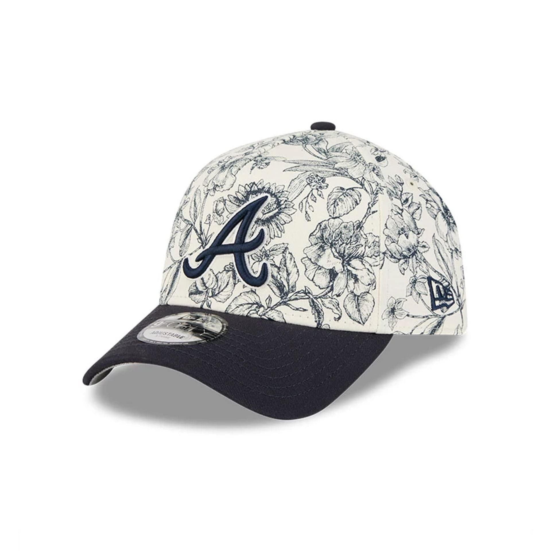 Atlanta Braves MLB Spring Floral Navy 9FORTY A-Frame Adjustable Cap
