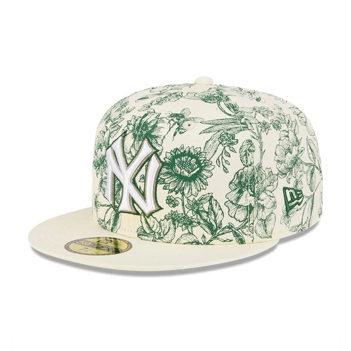 New York Yankees MLB Spring Floral White 59FIFTY Fitted Cap